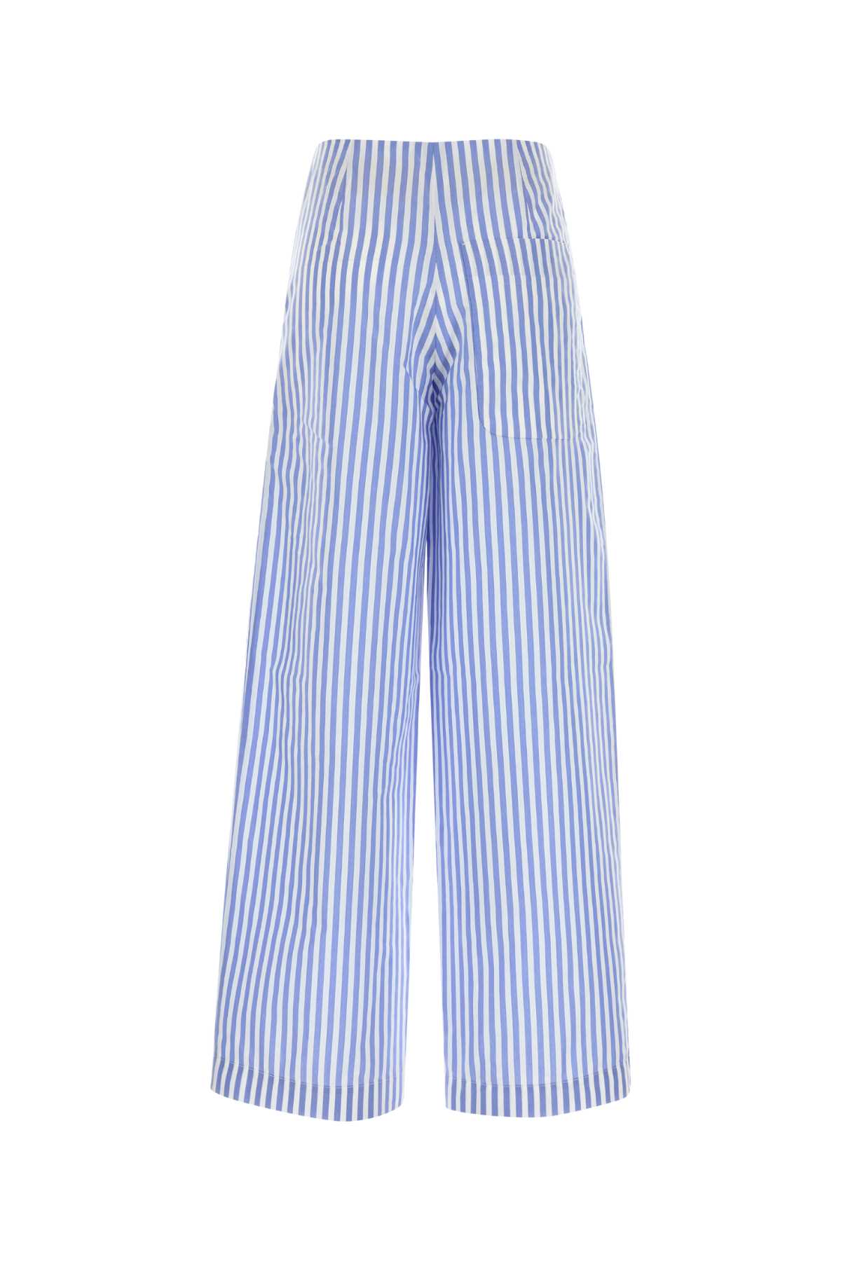 Philosophy Di Lorenzo Serafini Embroidered Poplin Pant In Fantasiablu