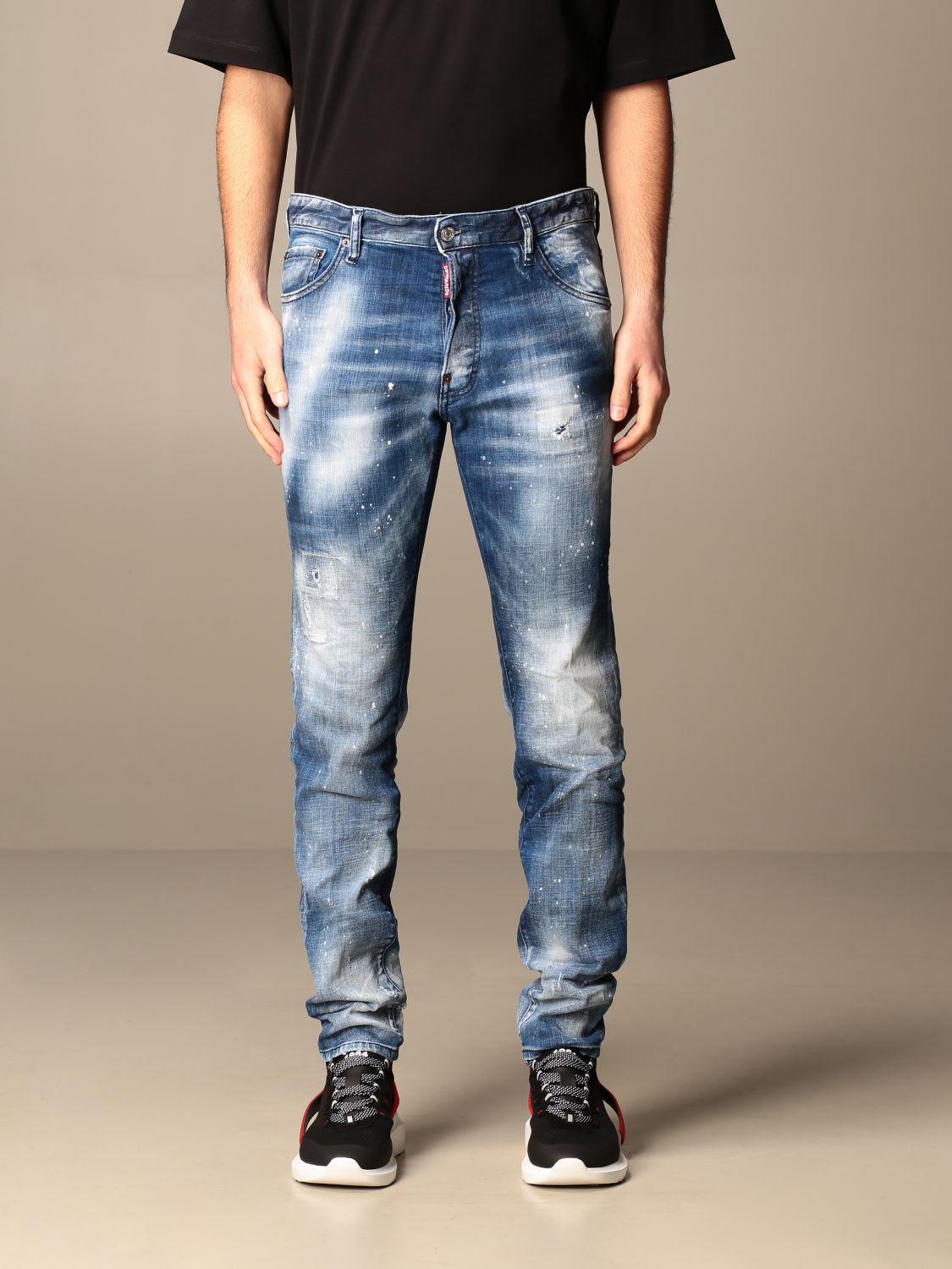 Dsquared2 Jeans Cool Guy Dsquared2 5-pocket Jeans In Used Denim With Rips
