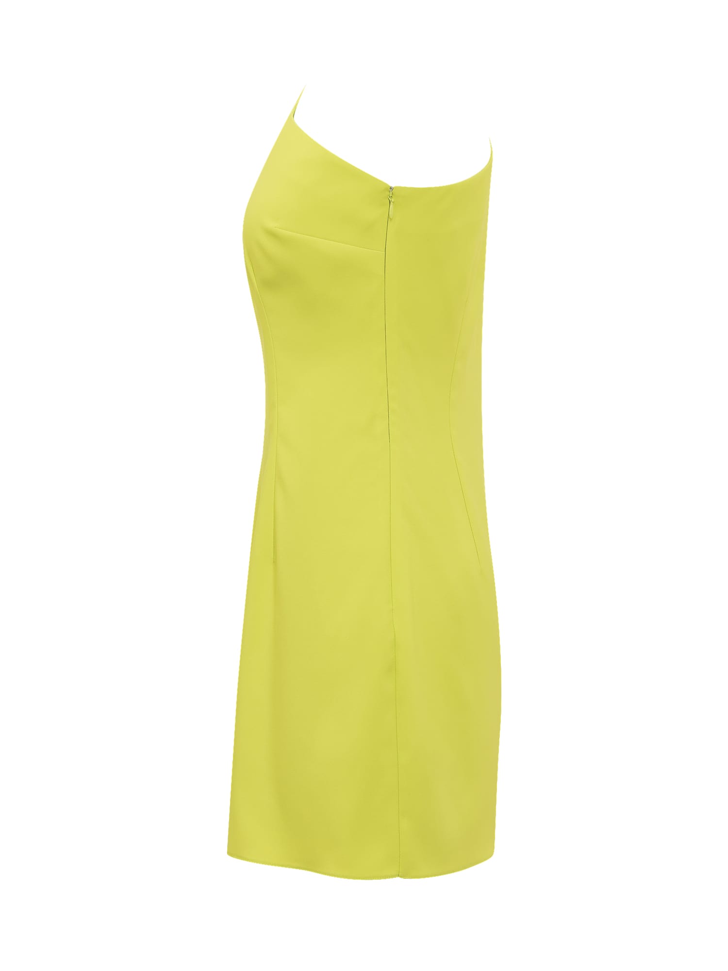 Shop Dsquared2 One-shoulder Dress In Green Lemonade