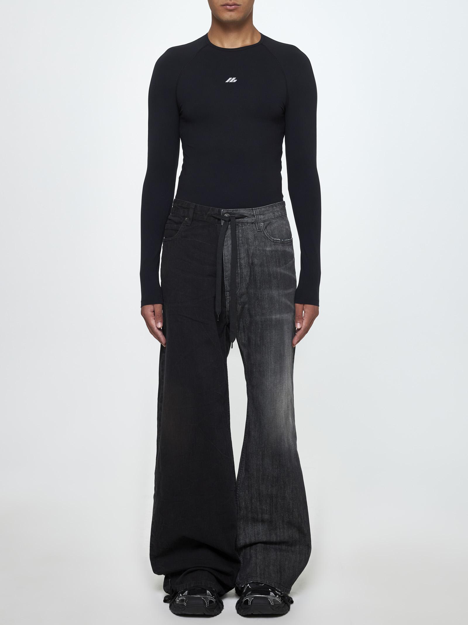 Shop Balenciaga Fifty-fifty Jeans In Black