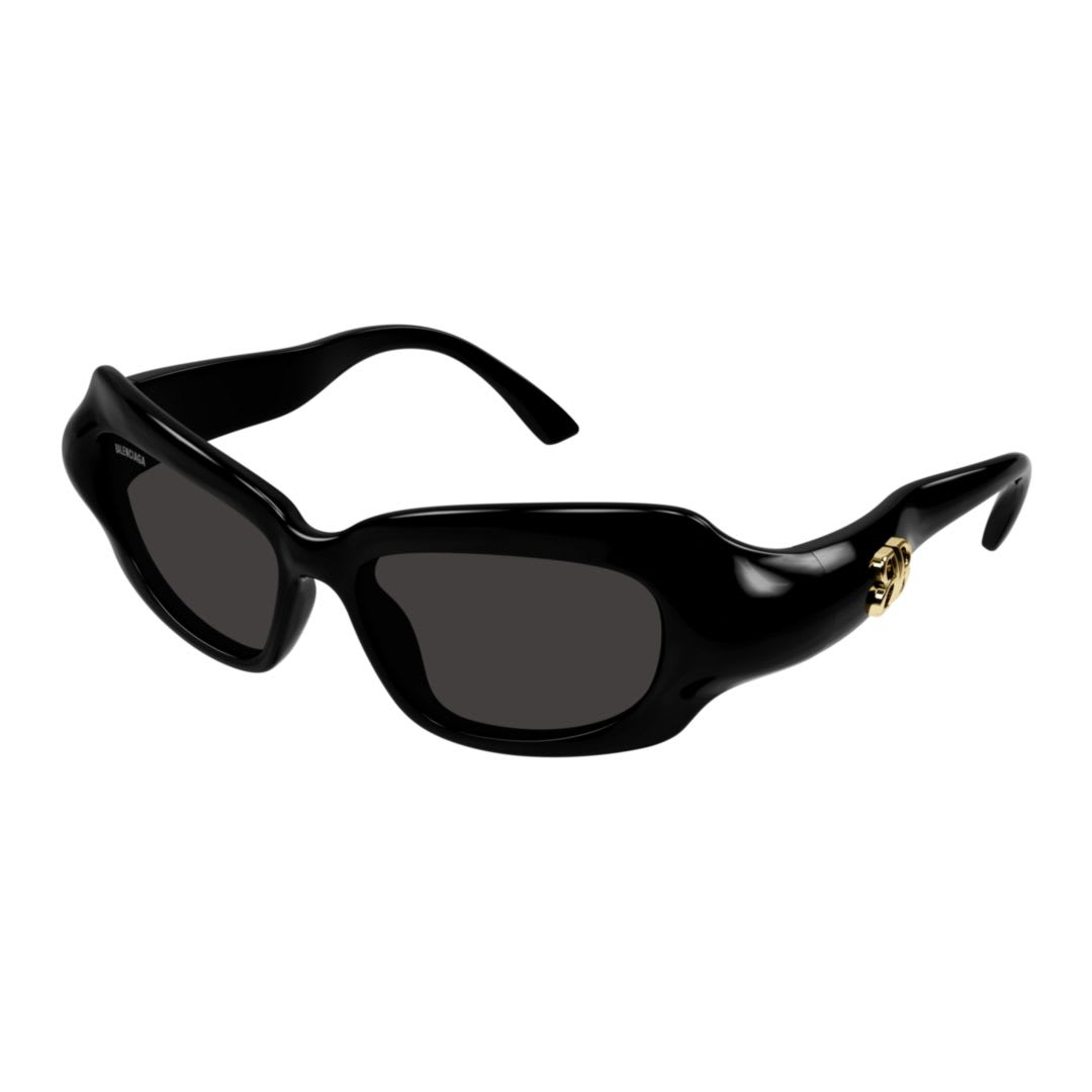 Balenciaga Palazzo Plastic Rectangle Sunglasses In Black-black-grey