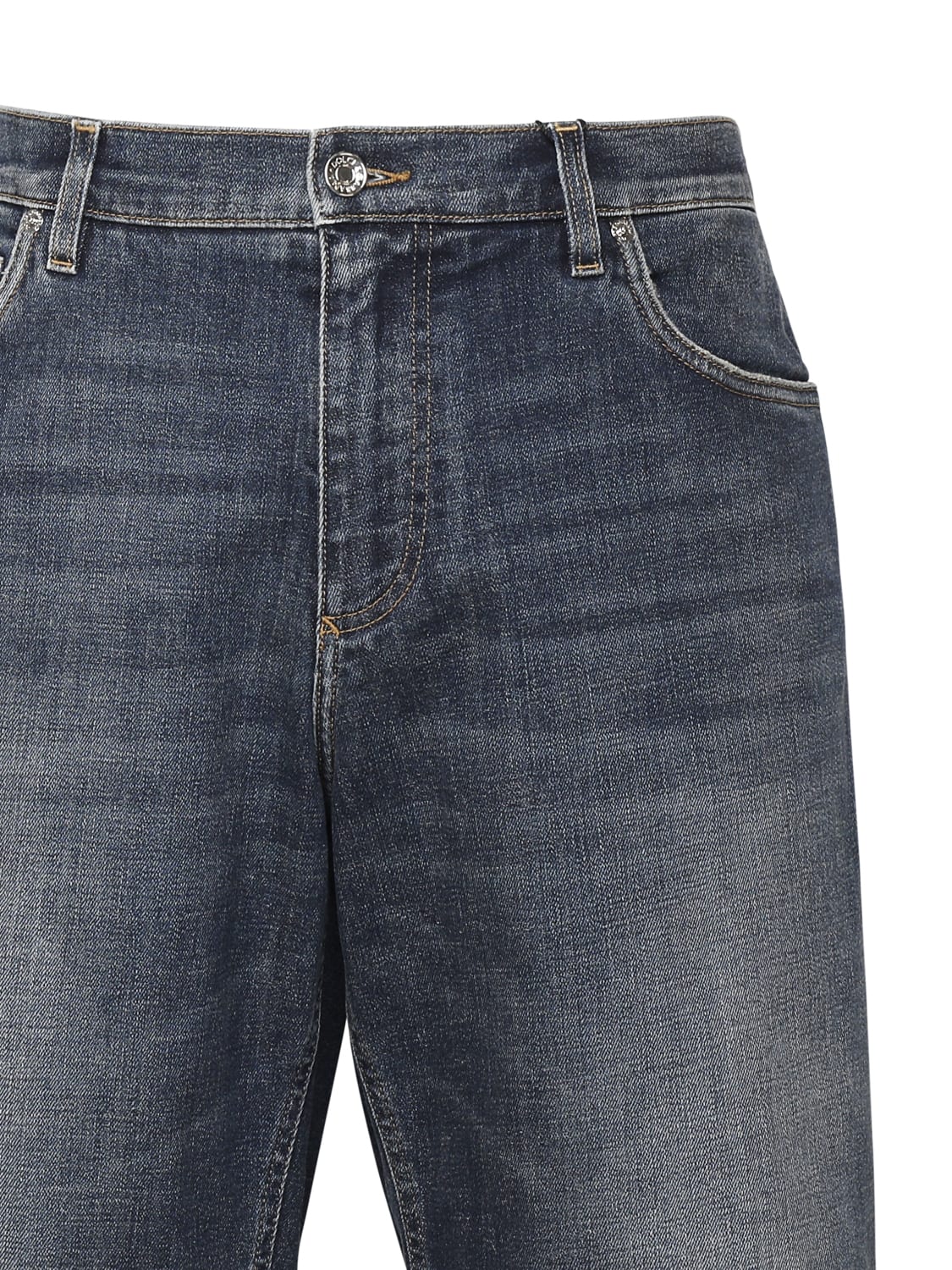 Shop Dolce & Gabbana Bermuda Jeans In Denim