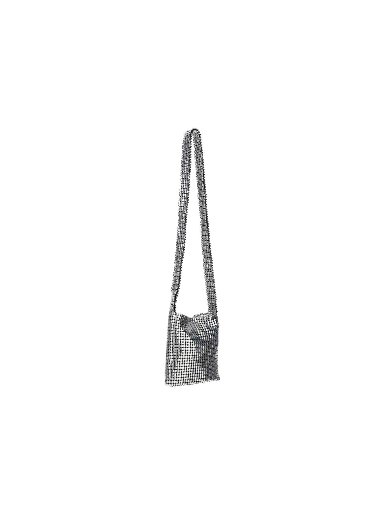 Shop Rabanne Pixel Mini Bag In Grey