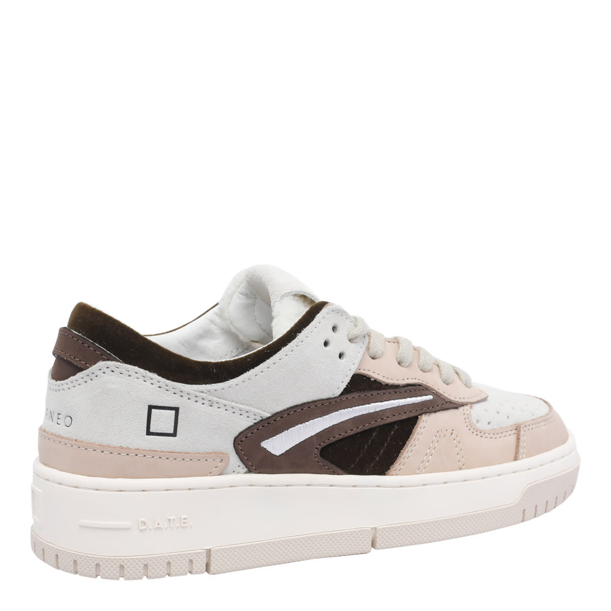 Date Torneo Pop Suede-leather Panel Sneakers In Neutral