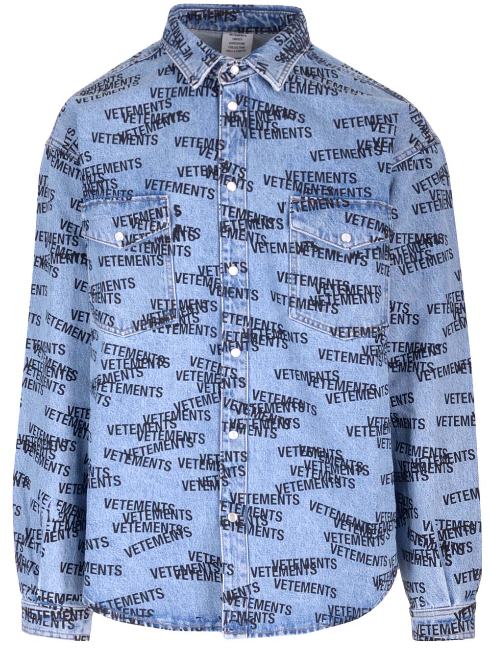 VETEMENTS LOGO DENIM SHIRT