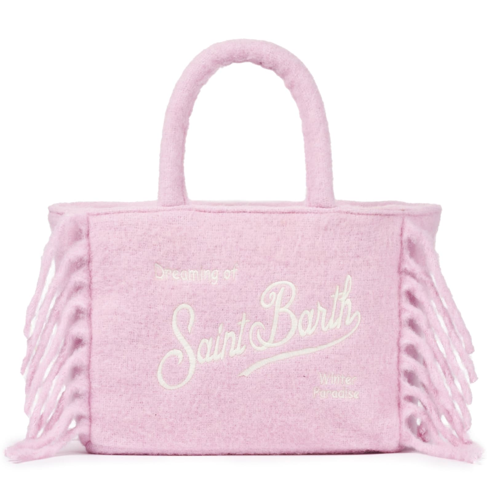Shop Mc2 Saint Barth Colette Blanket Pink Handbag