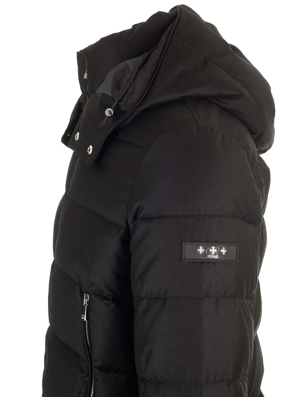 Shop Tatras Domiziano Down Jacket In Wool And Silk In Black