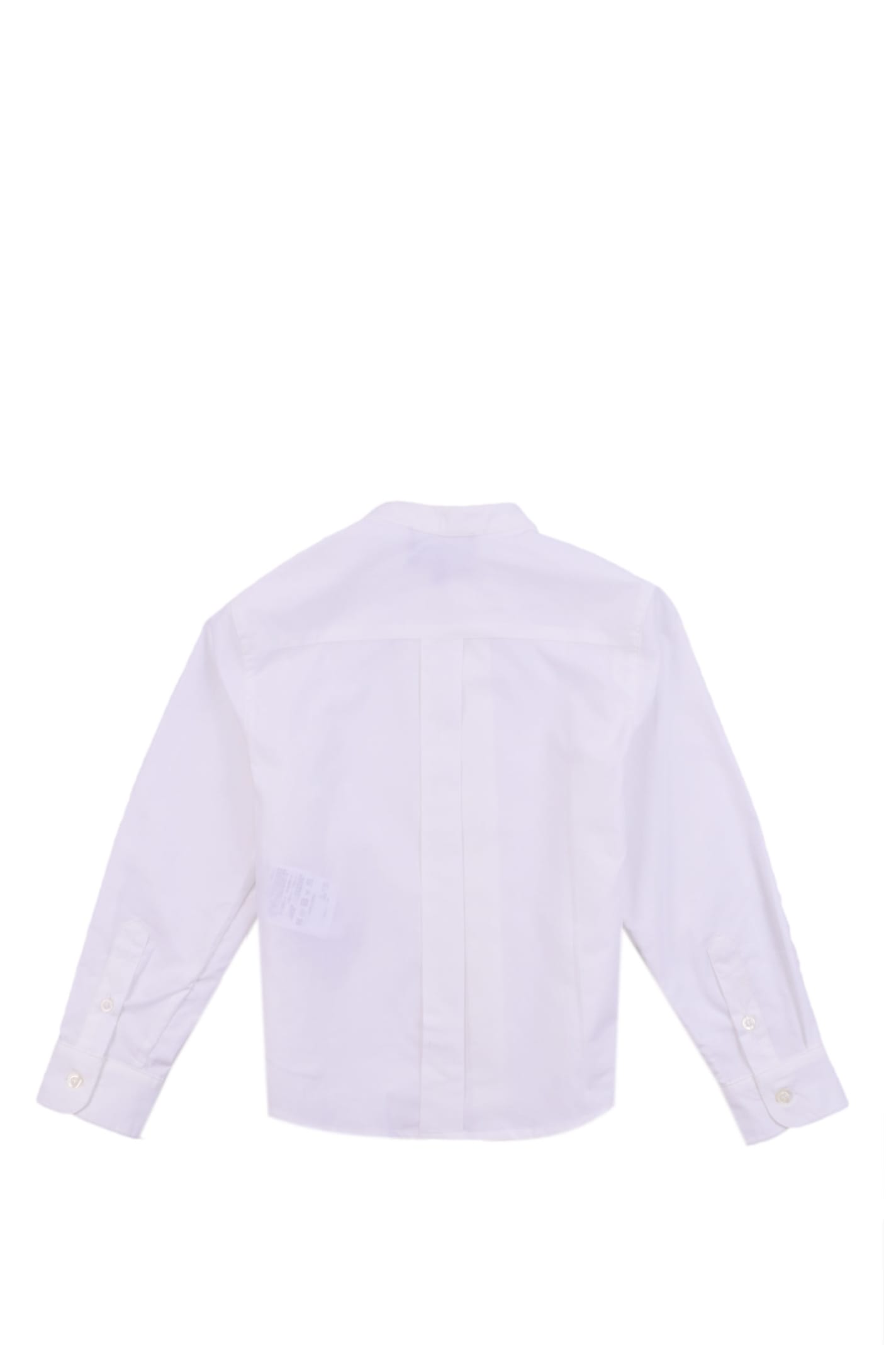 Shop Emporio Armani Shirt With Pleated Detail In White