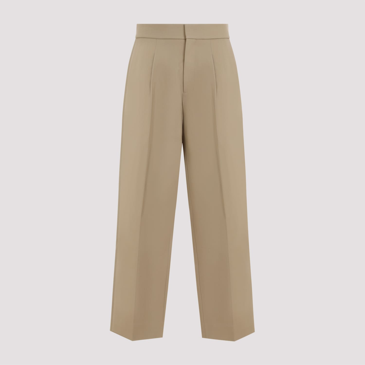 Shop Fear Of God Single Pleat Relaxed Trousers In Dune