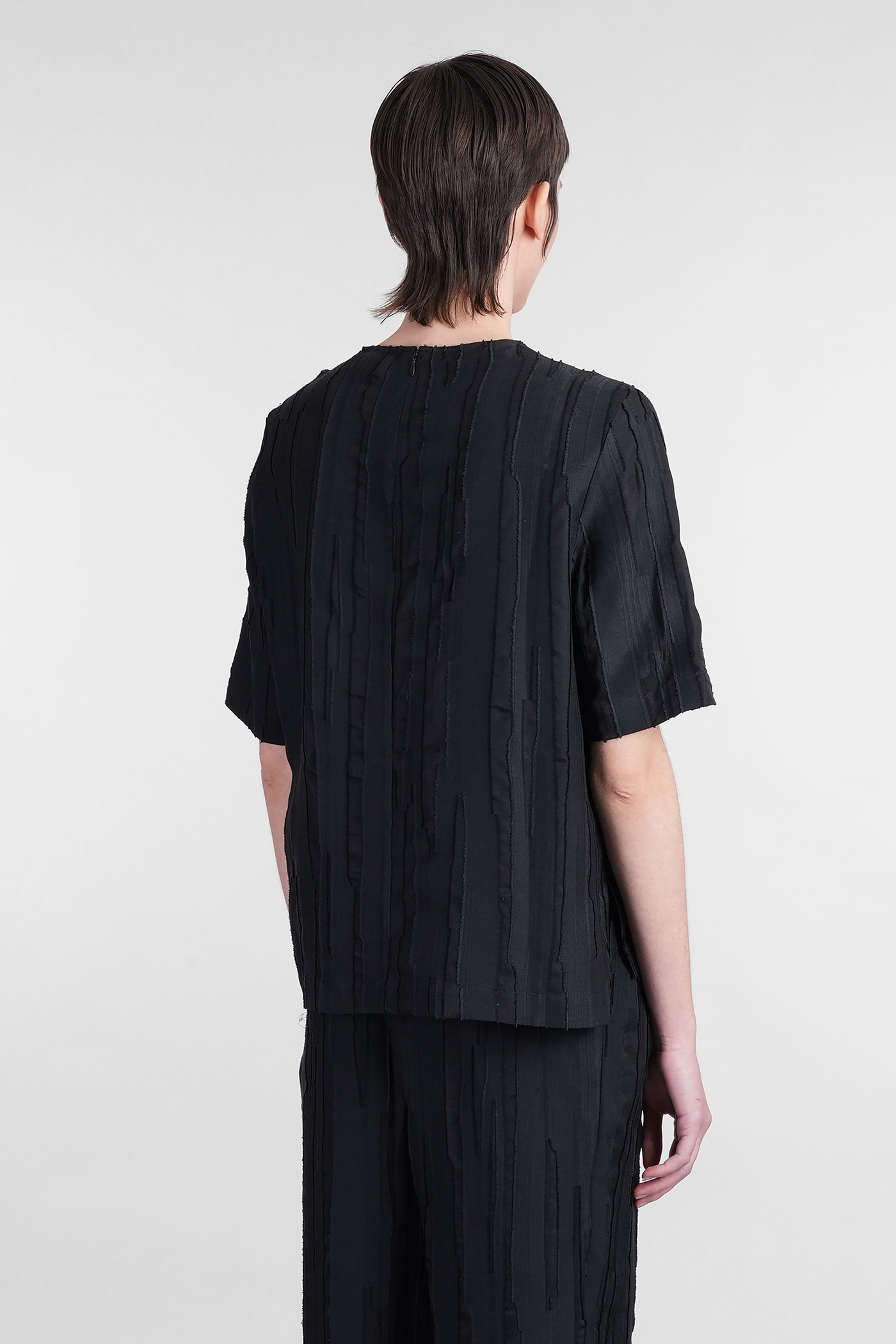 Shop Loulou Studio Toba Blouse In Black Silk