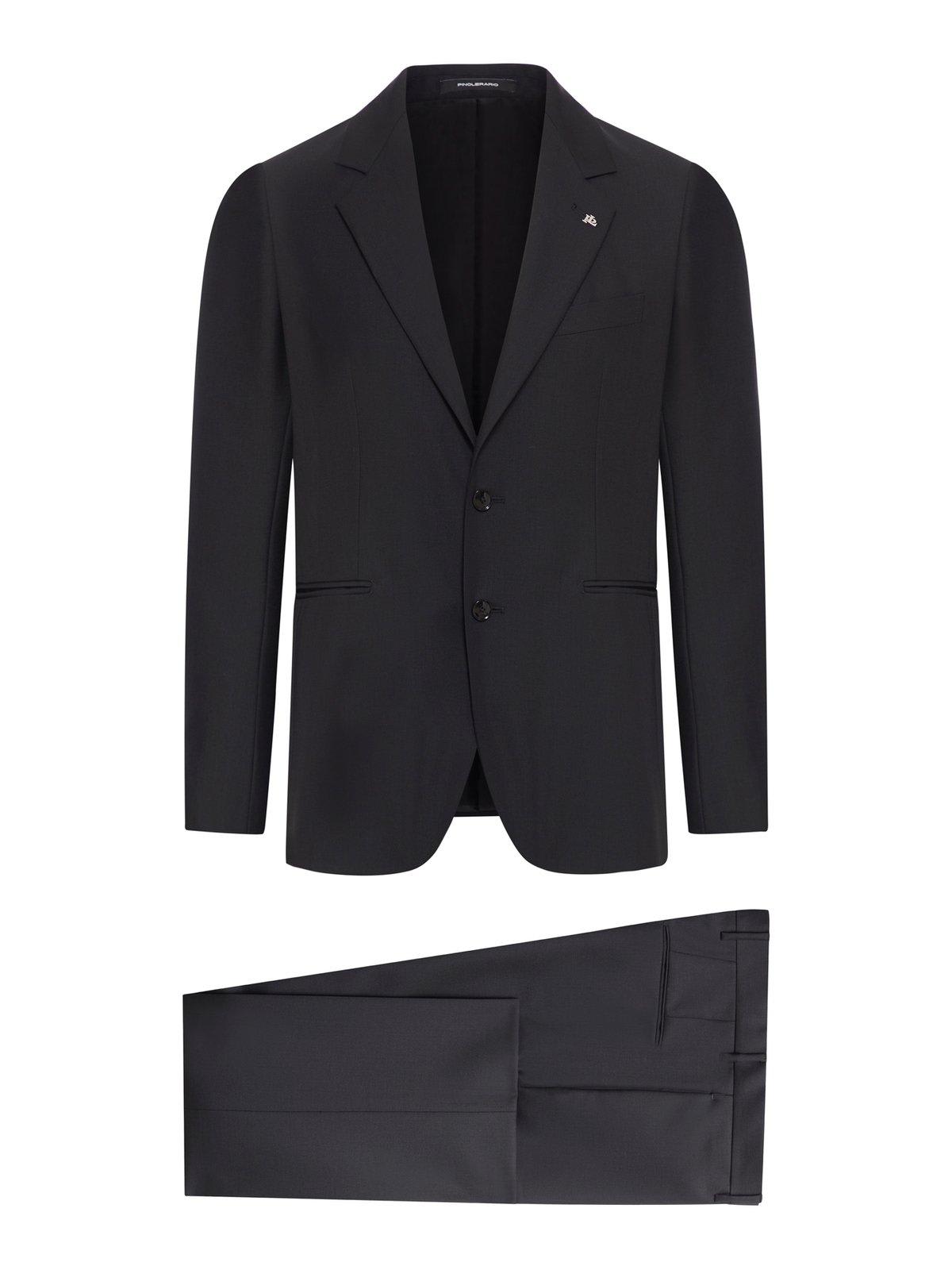 Shop Tagliatore Single-breasted Two-piece Suit Set In Black