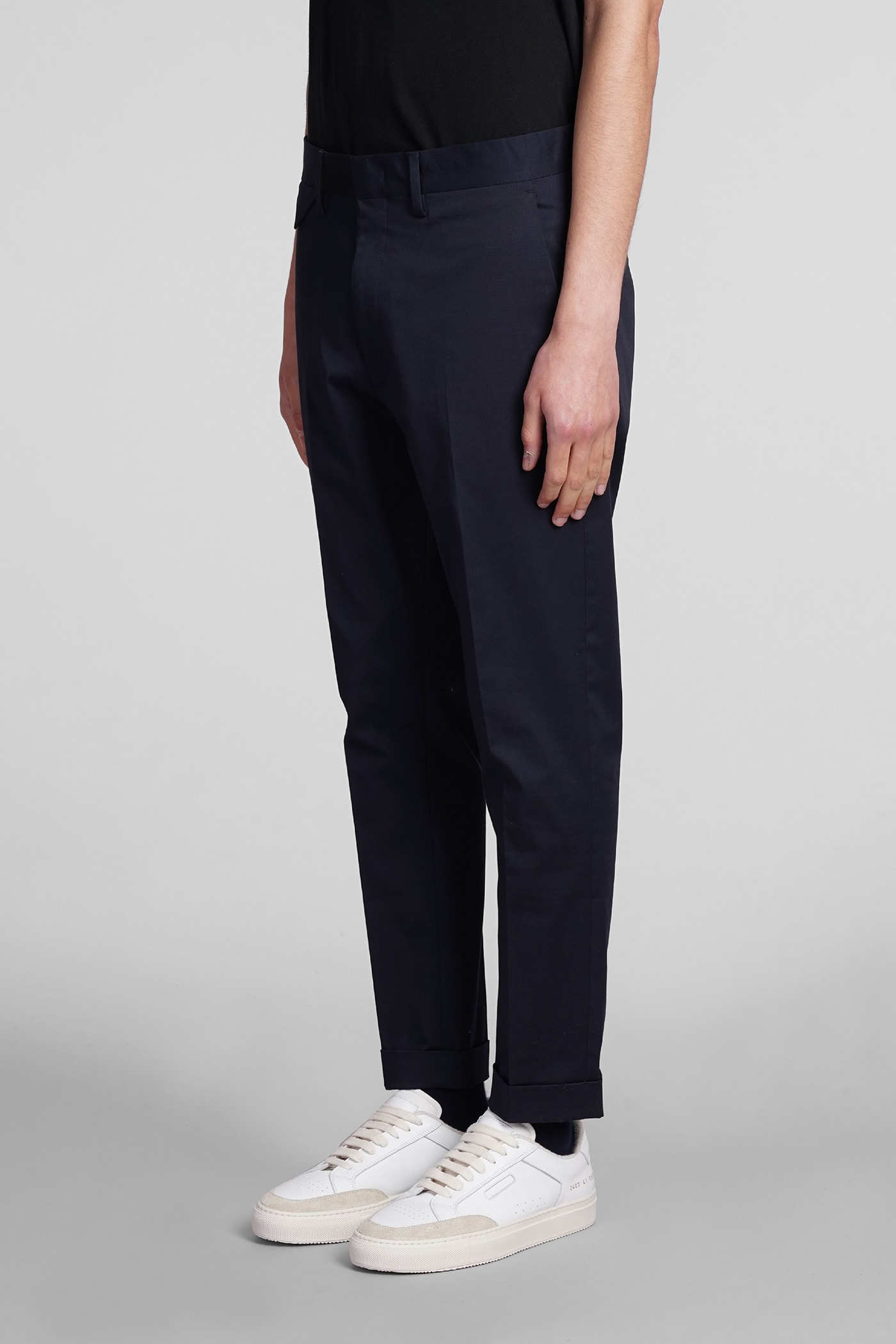 Shop Low Brand Cooper T1.7 Pants In Blue Cotton