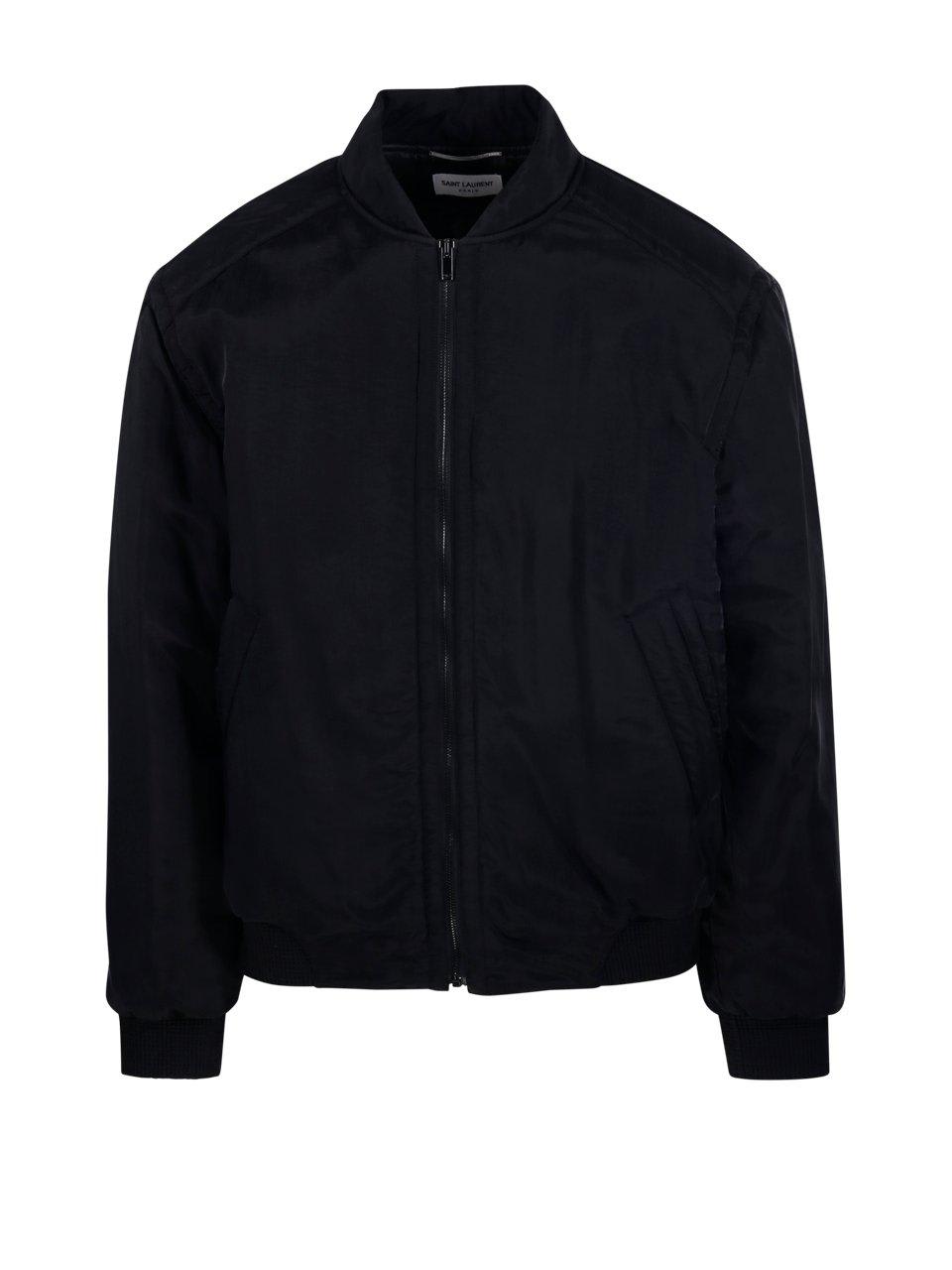 Shop Saint Laurent Zp-up Tessy Jacket In Noir