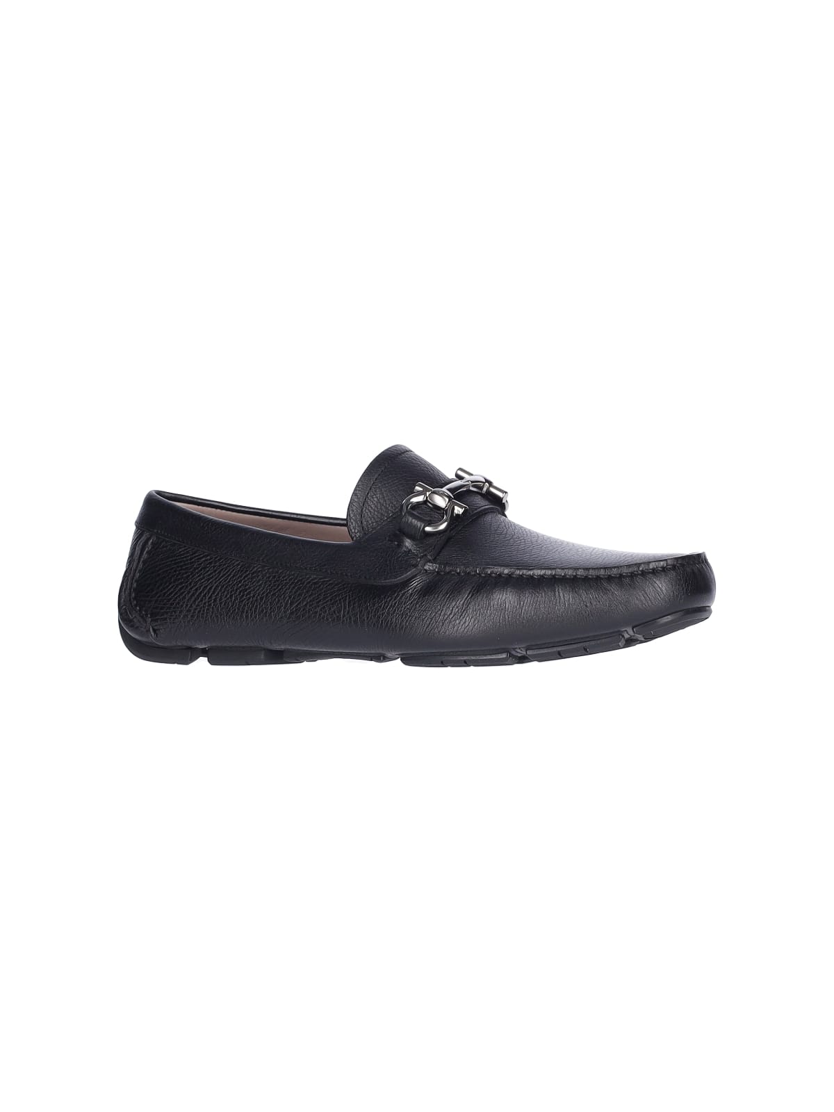 Shop Ferragamo Loafers Gancini In Black