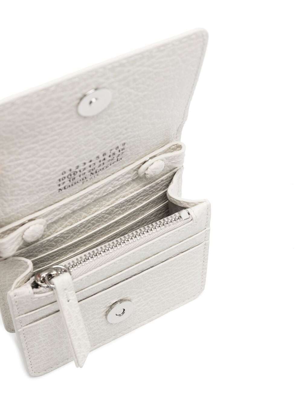 Shop Maison Margiela Wallet On Chain Small In Bianco