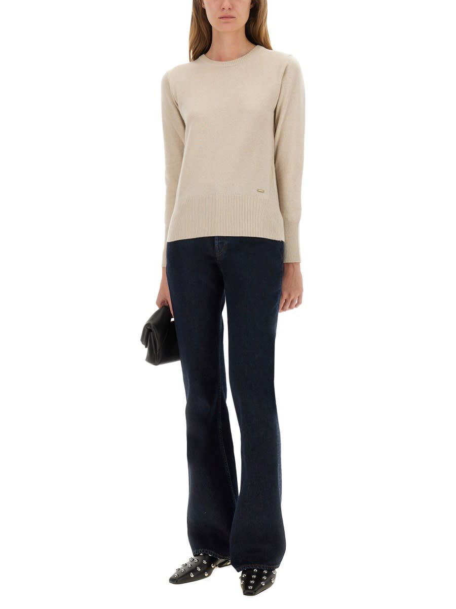 Woolrich Ribbed Sweater In Nude