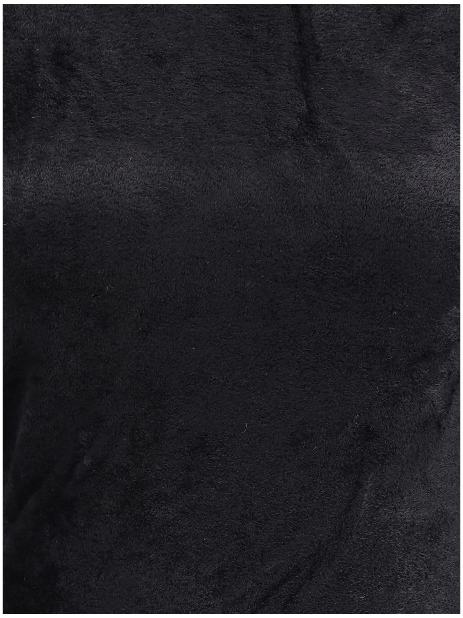 Versace Chenille Top With Half Nec In Black