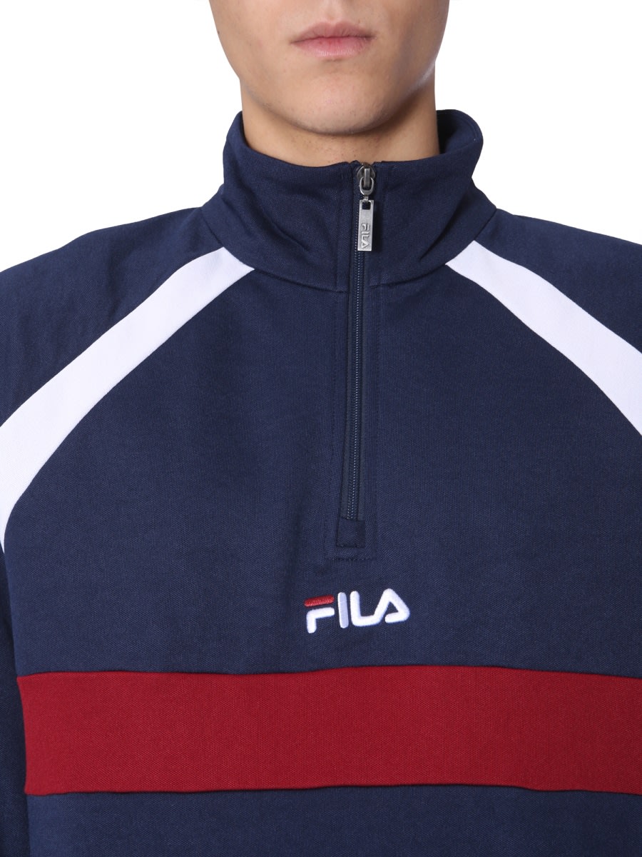 Shop Fila Oligert Track Sweatshirt In Blue