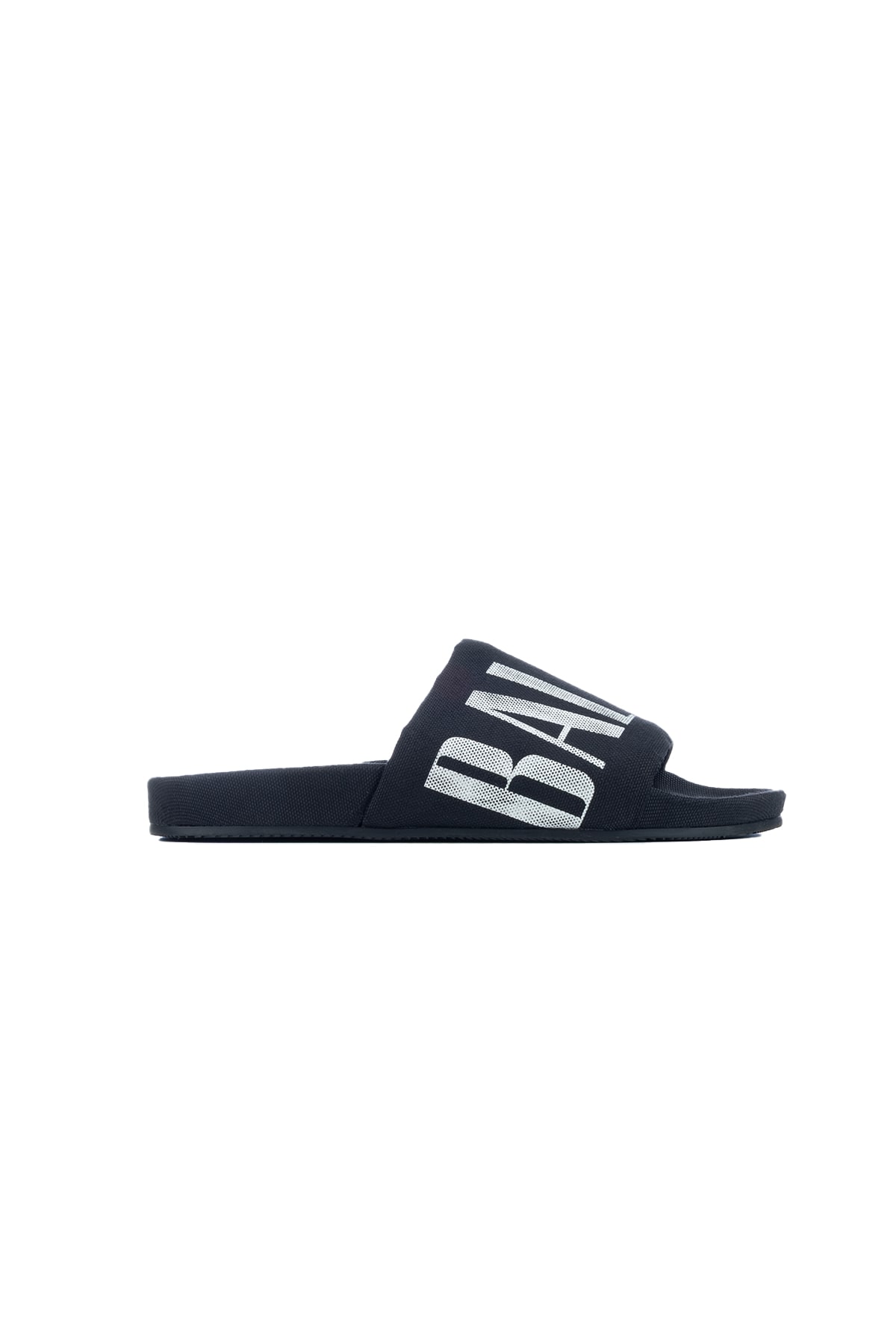 Balenciaga Slide Sandals With Flat Sole And Open Toe In Black