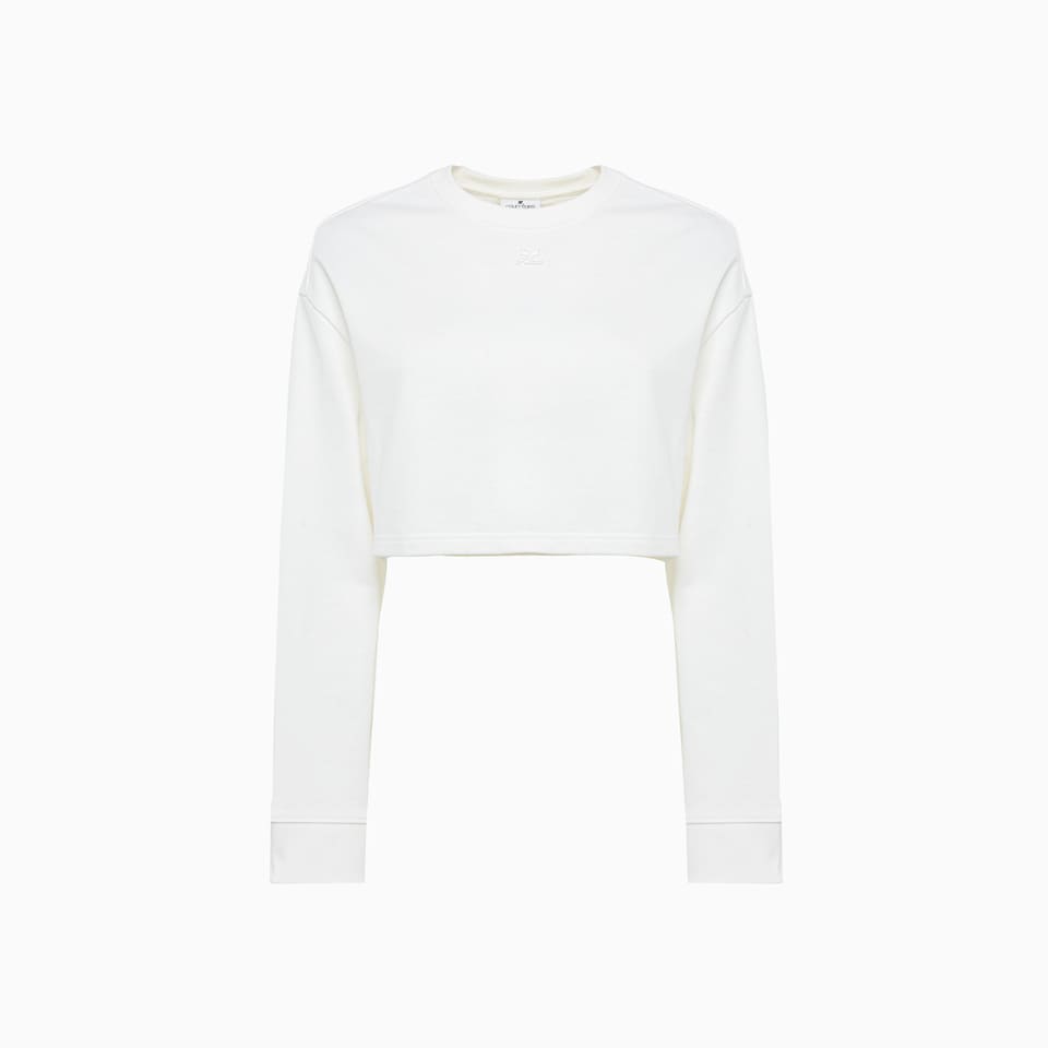 Shop Courrèges Courreges Cocoon Sweatshirt In White