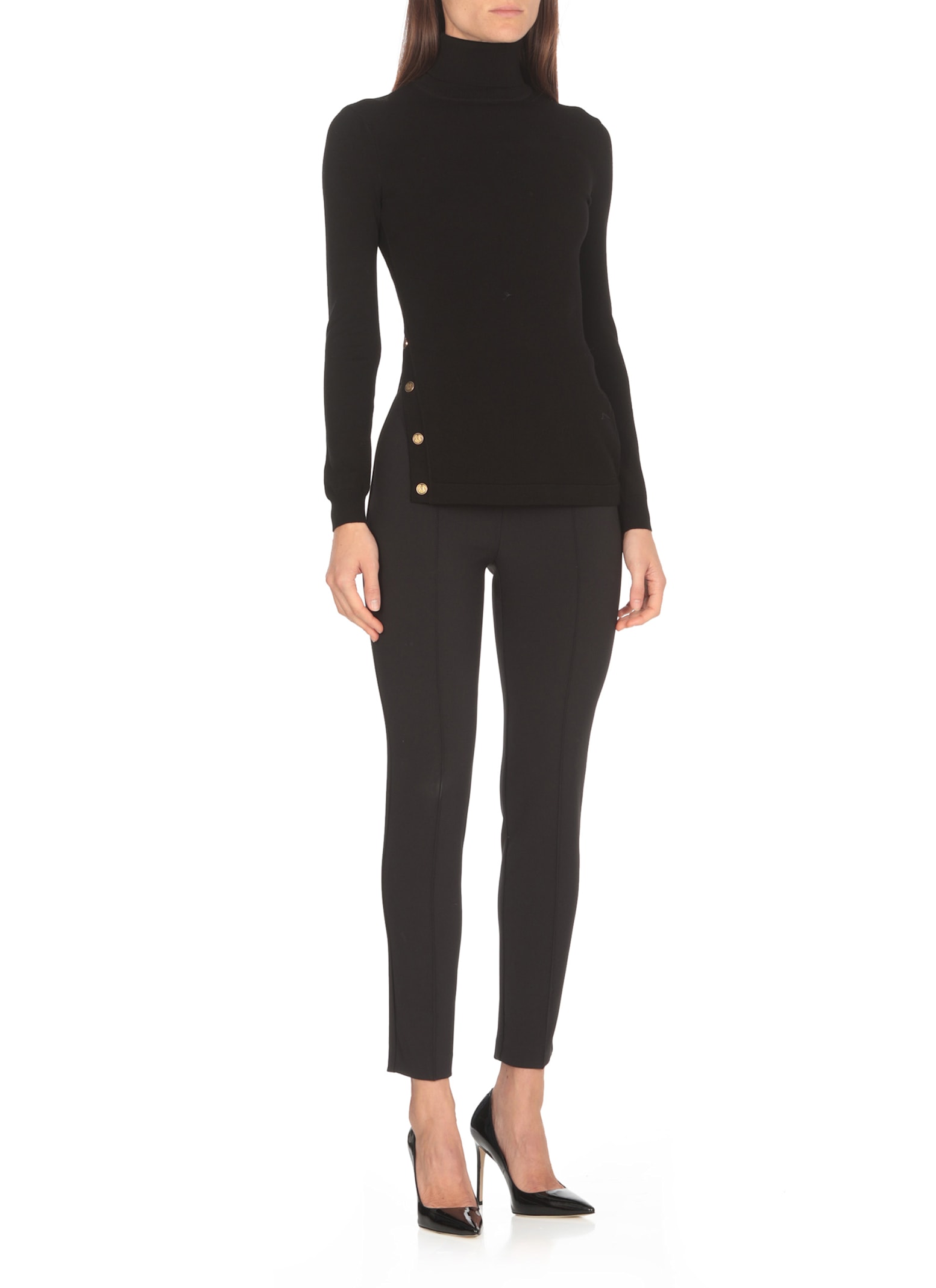 Shop Elisabetta Franchi Viscose Sweater In Black