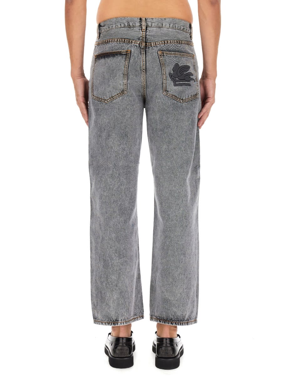 Shop Etro Easy Fit Jeans In Grey
