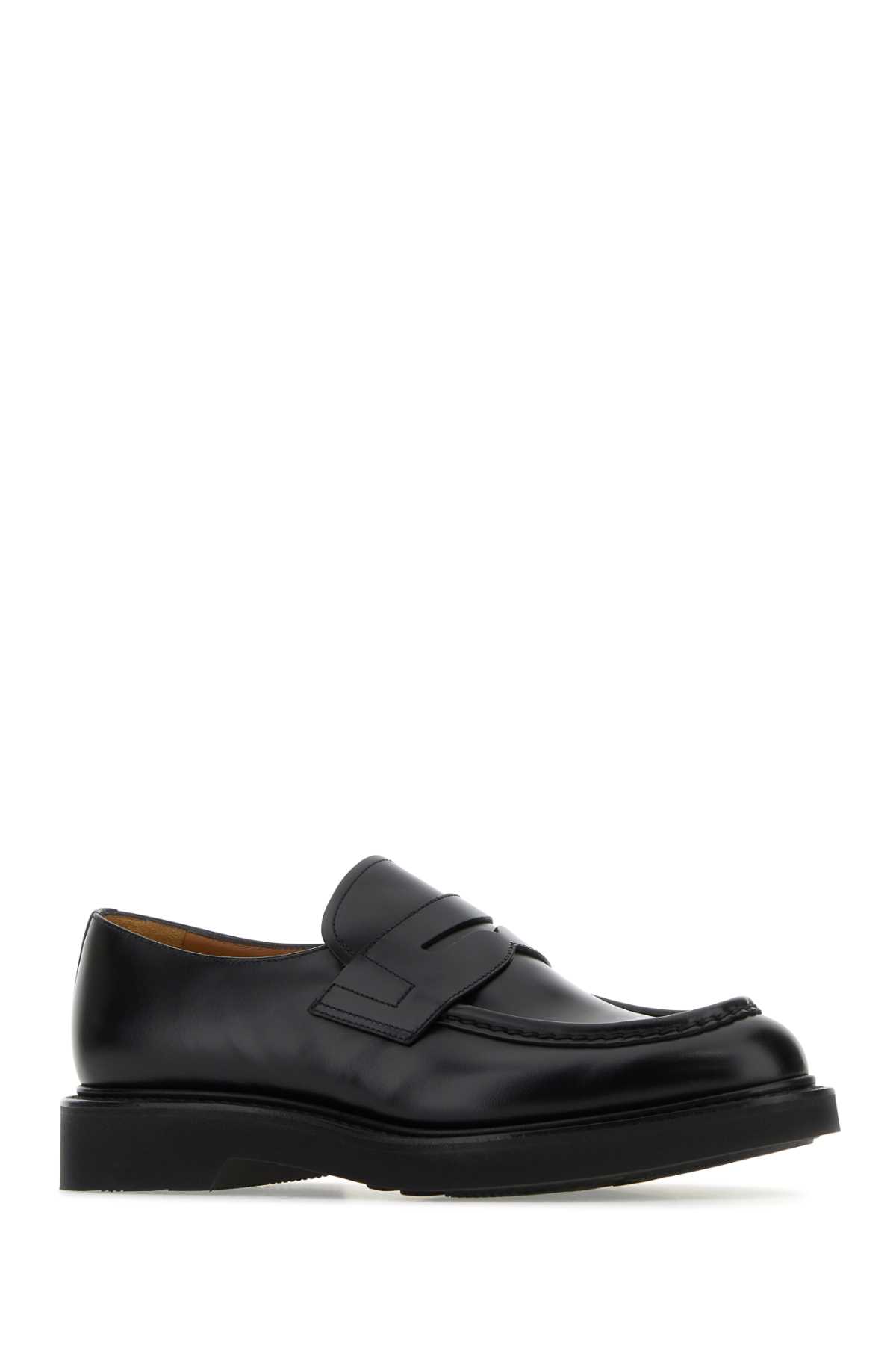 Shop Church's Black Leather Lynton Loafers