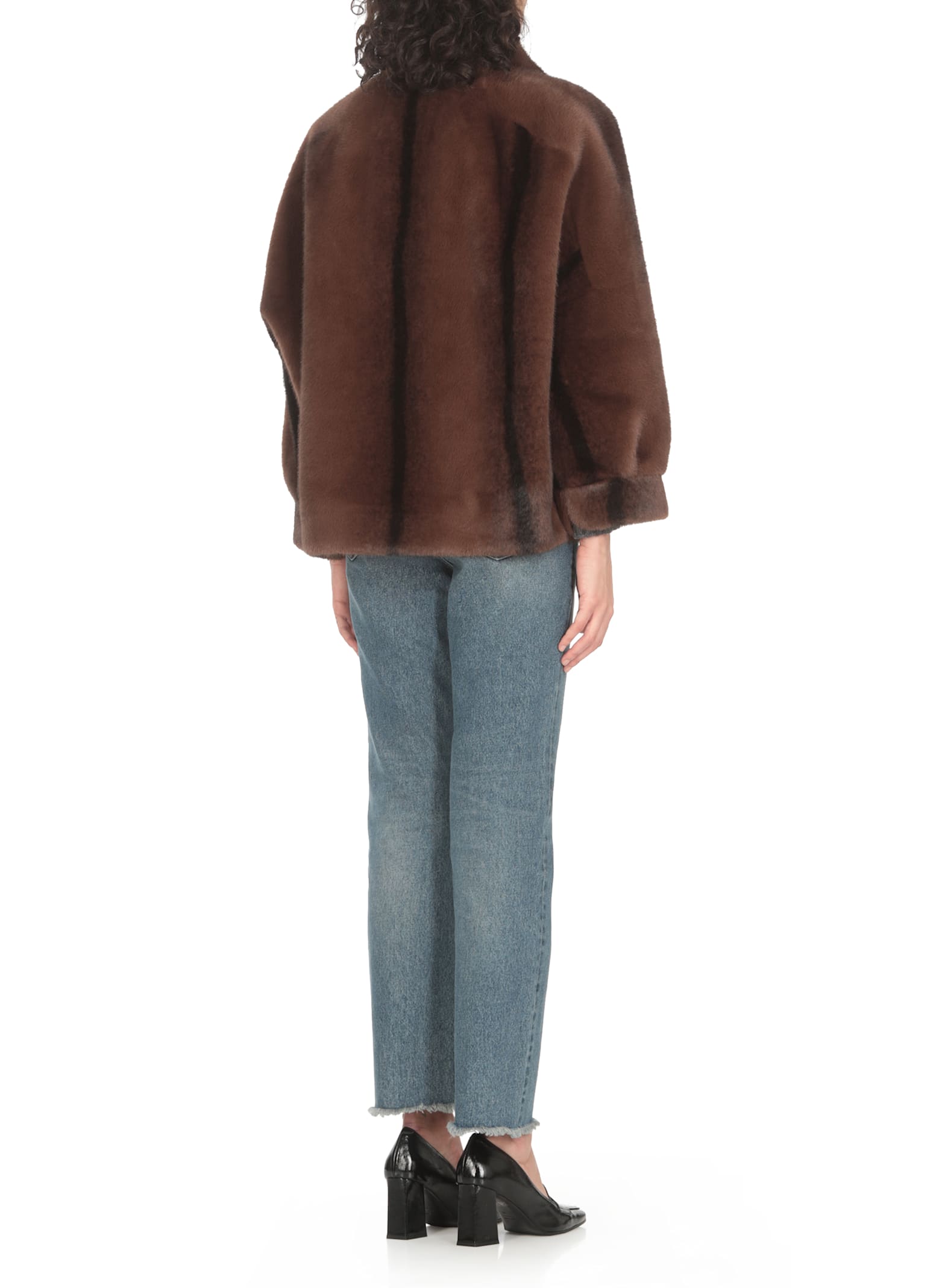 Shop Valentini 1972 Synth Fur Coat In Brown