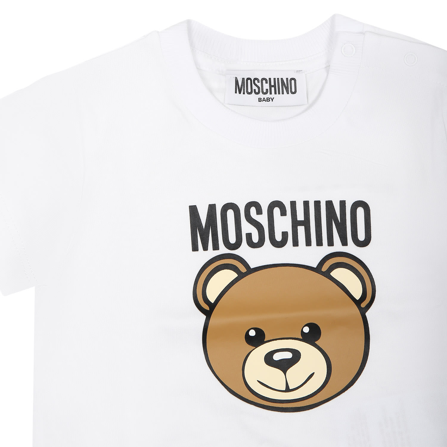 Shop Moschino White T-shirt For Baby Kids With Teddy Bear