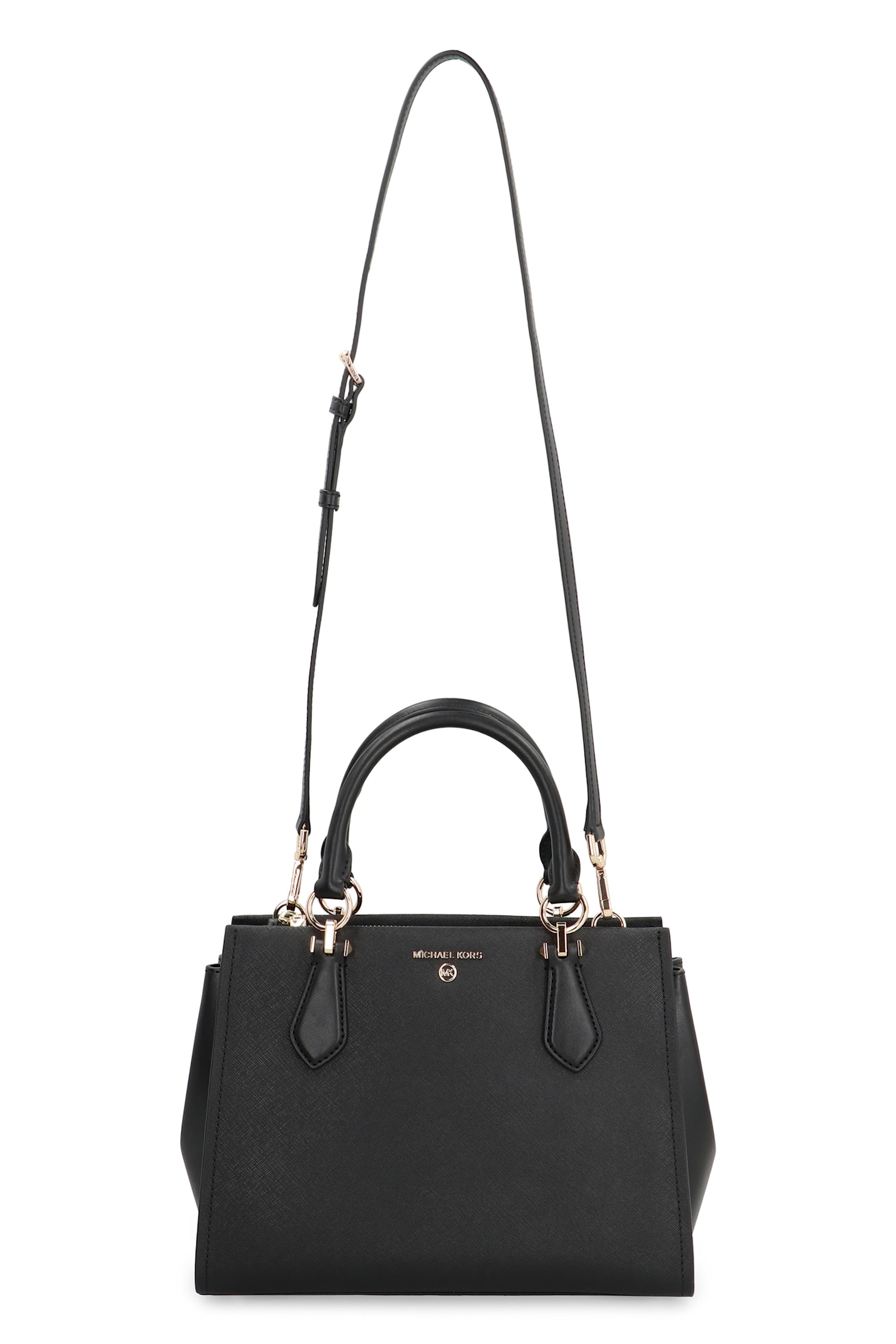 Shop Michael Michael Kors Marilyn Handbag In Black