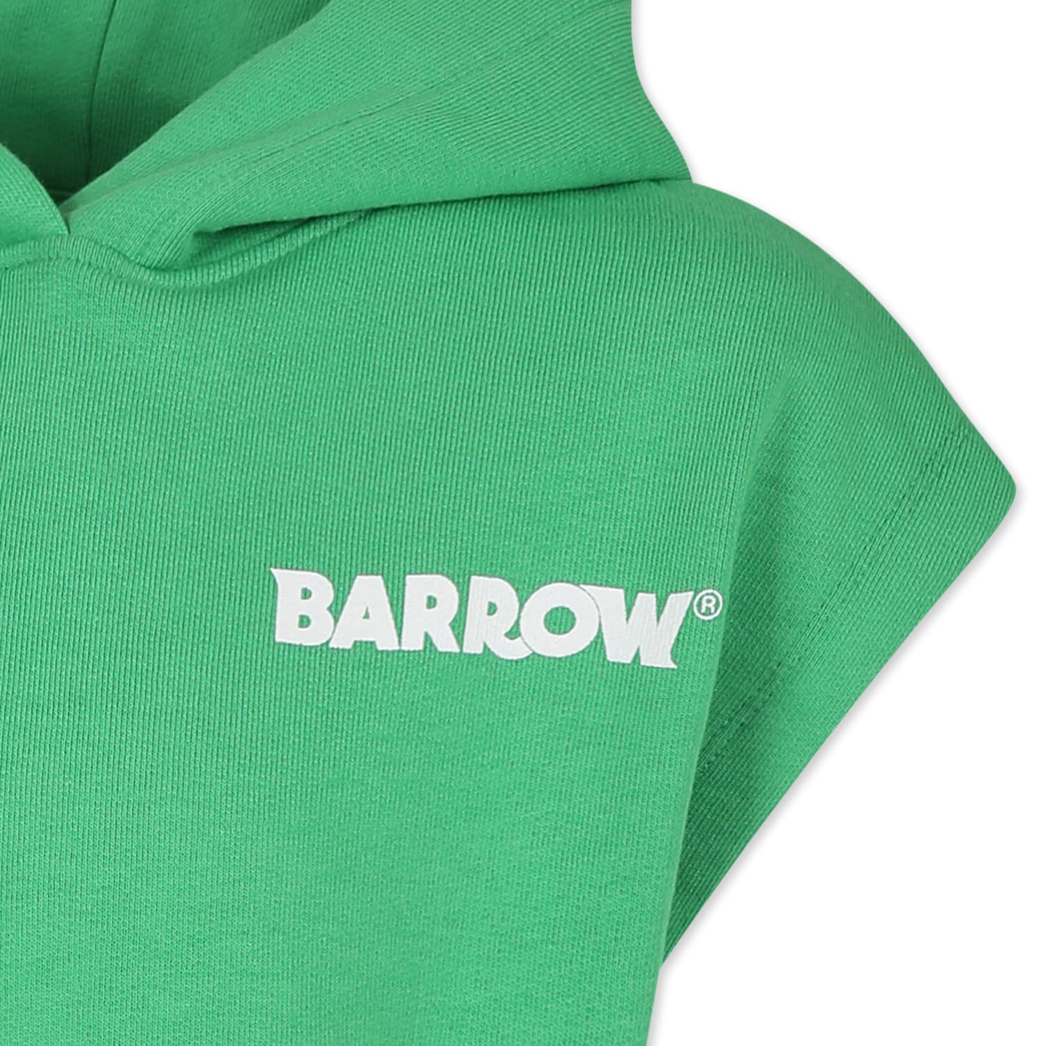 Shop Barrow Green Crop Sweatshirt For Girl With Smiley