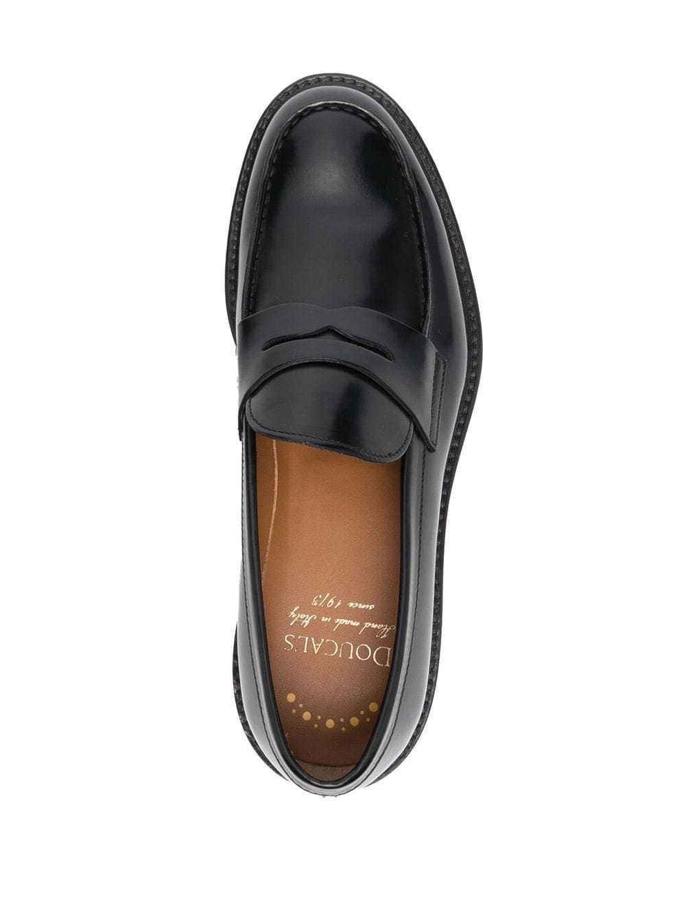 Shop Doucal's Horse Penny Loafers In Black