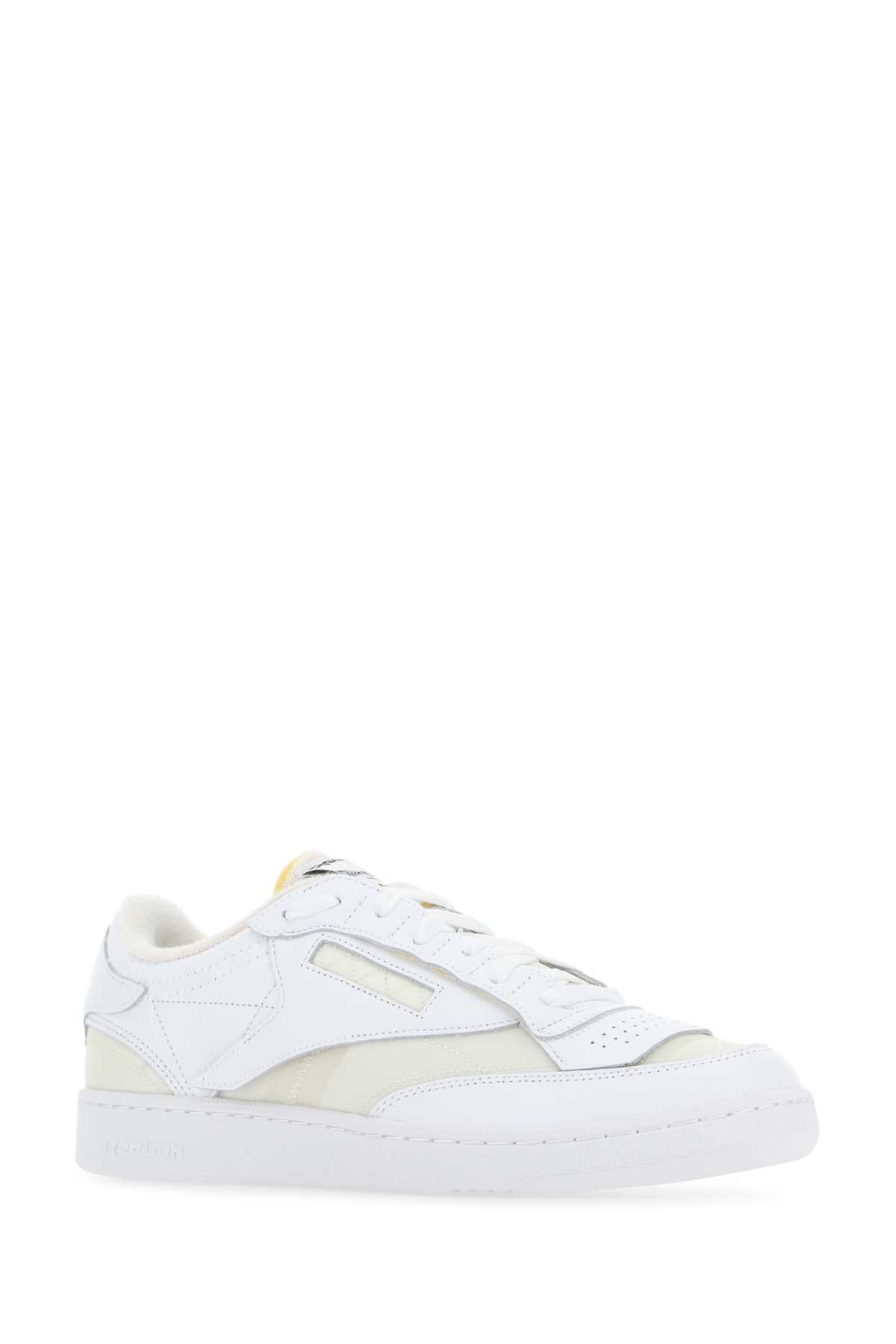 Shop Reebok White Leather And Fabric Project 0 Cc Memory Of V2 Sneakers In T1003