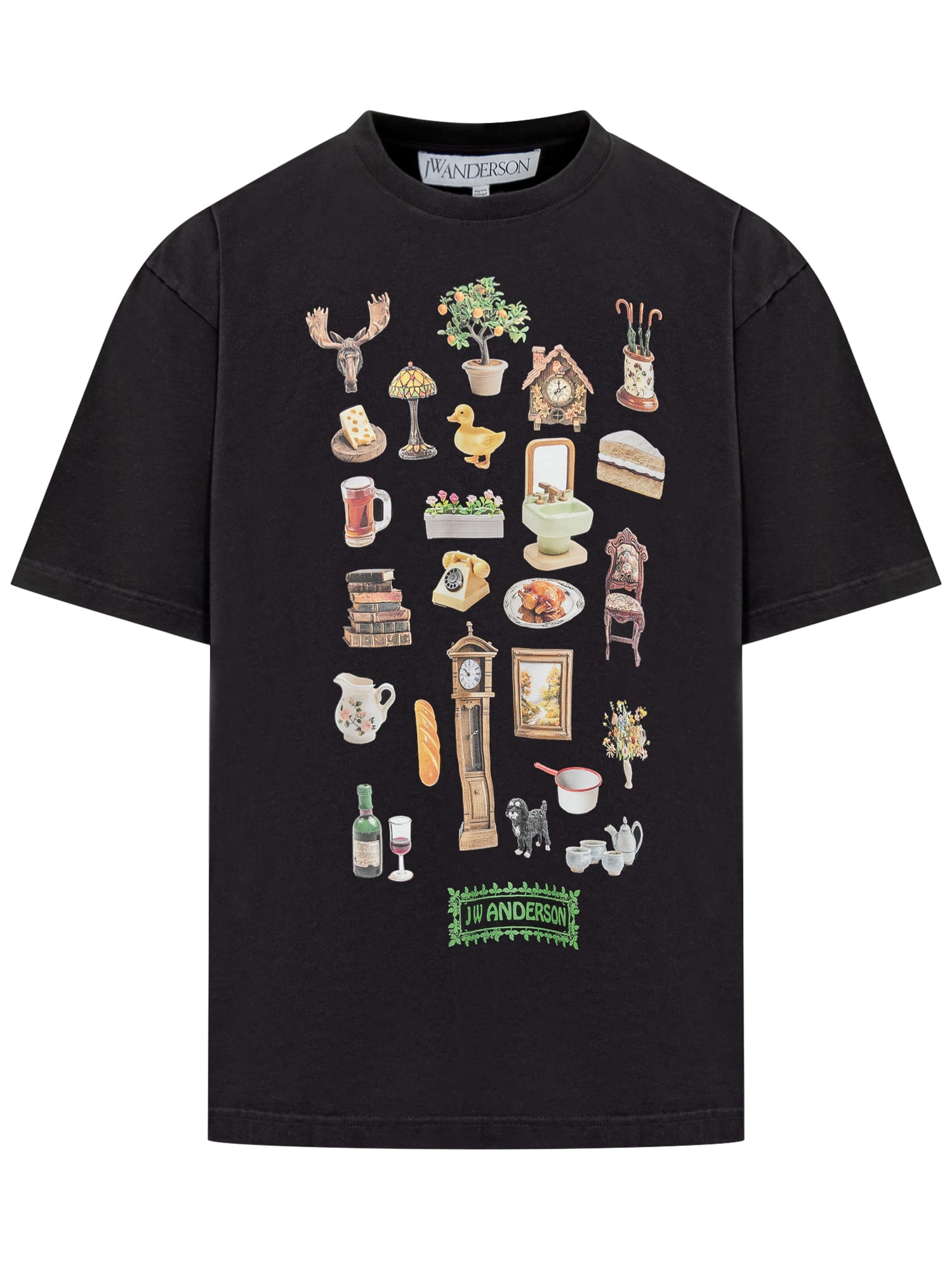 Jw Anderson Diorama Printed T-shirt In Black