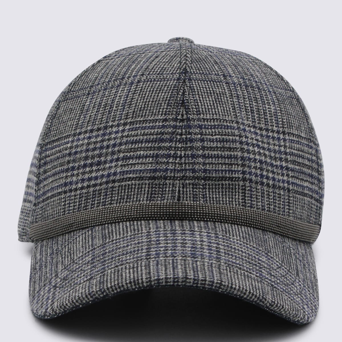 Brunello Cucinelli Blue And Gray Wool Hat