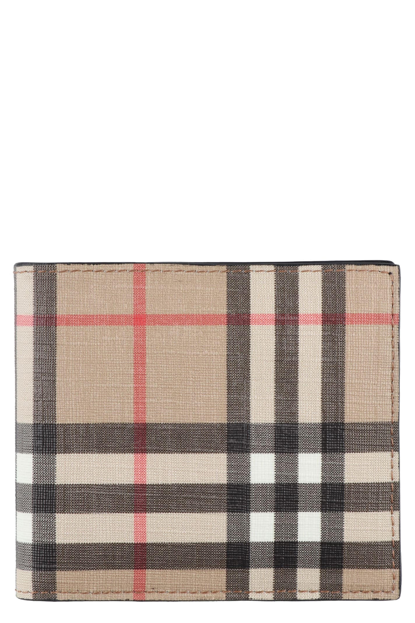 BURBERRY LEATHER FLAP-OVER WALLET,11026664