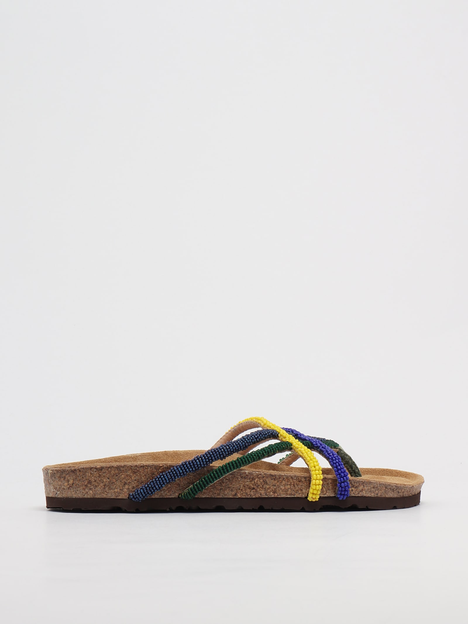 Shop Maliparmi Fabric Sandal In Multicolor