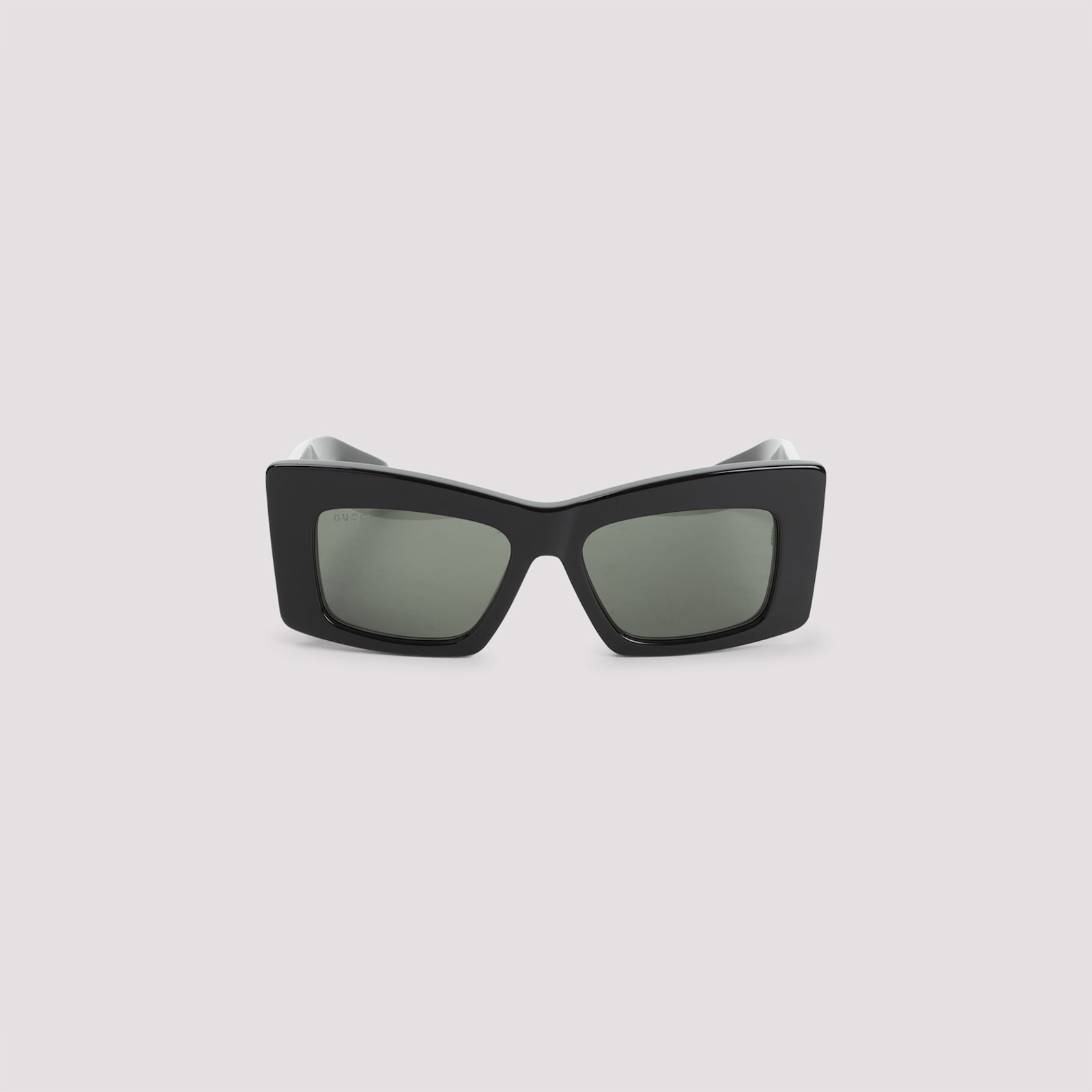 Gucci Oversized Square Frame Sunglasses With Iconic Logo In Black Green Grey