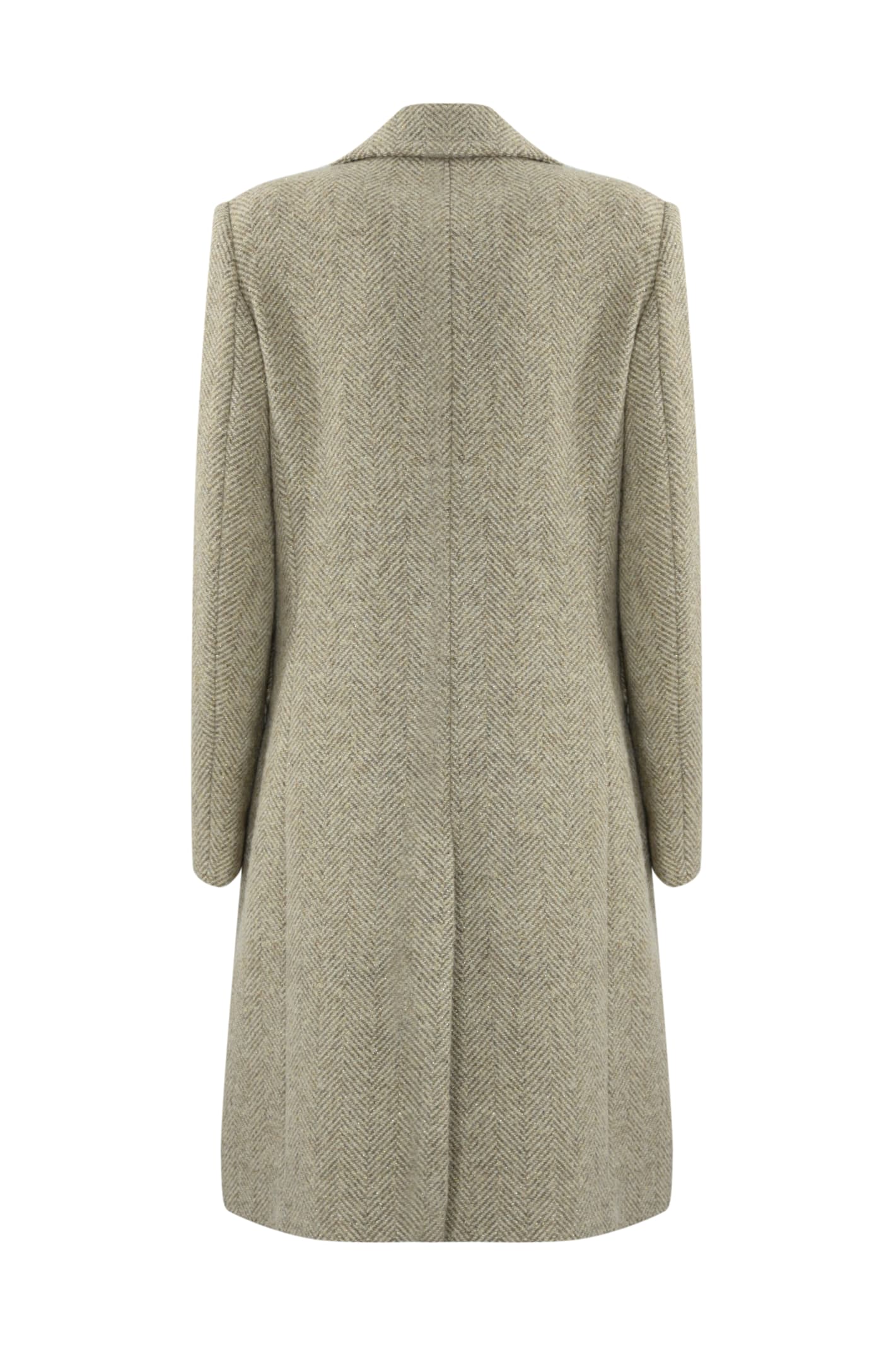 Shop Tagliatore Womens Coat In Wool And Alpaca In Tortora