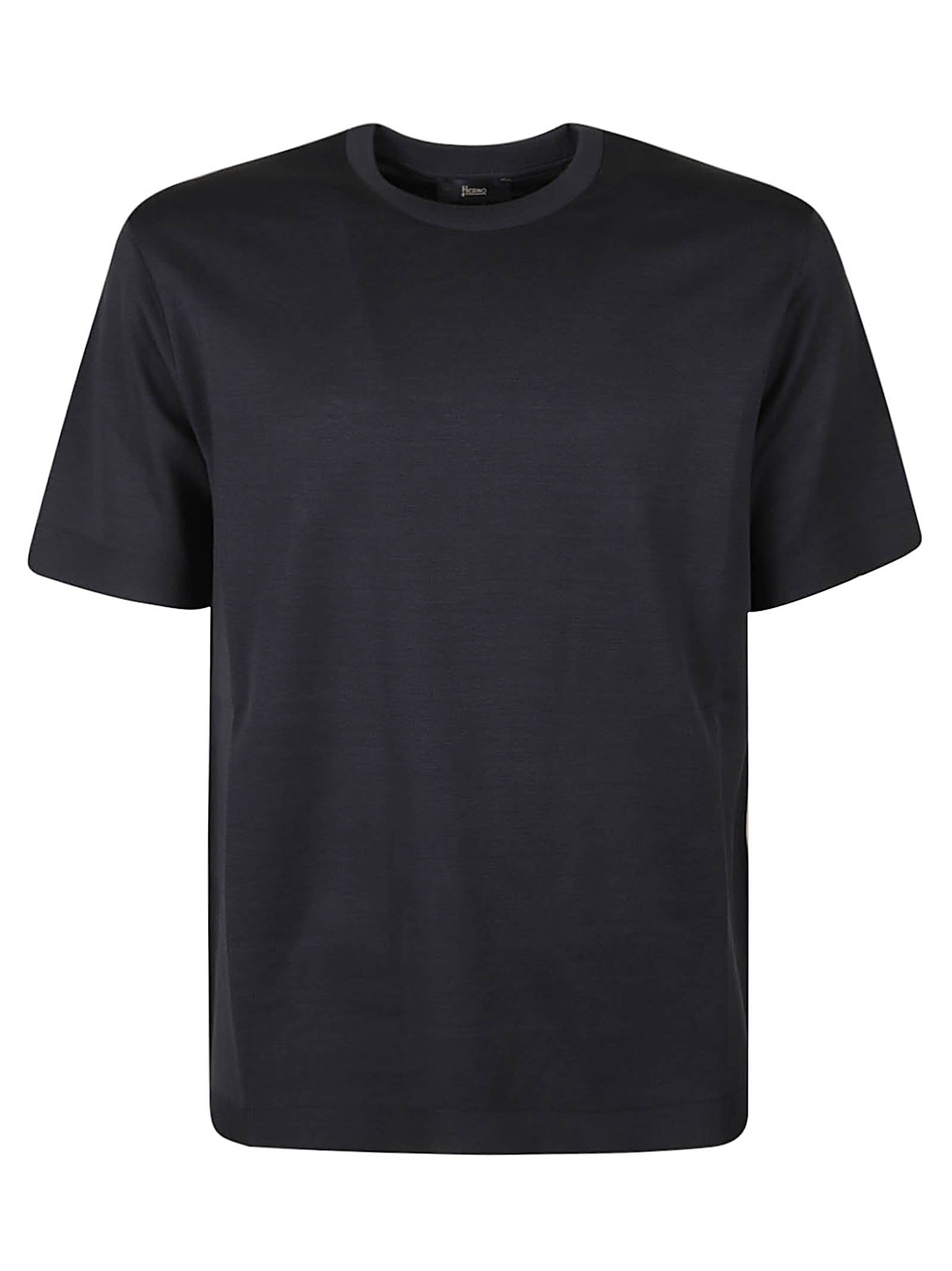 Herno Round Neck T-shirt In Black