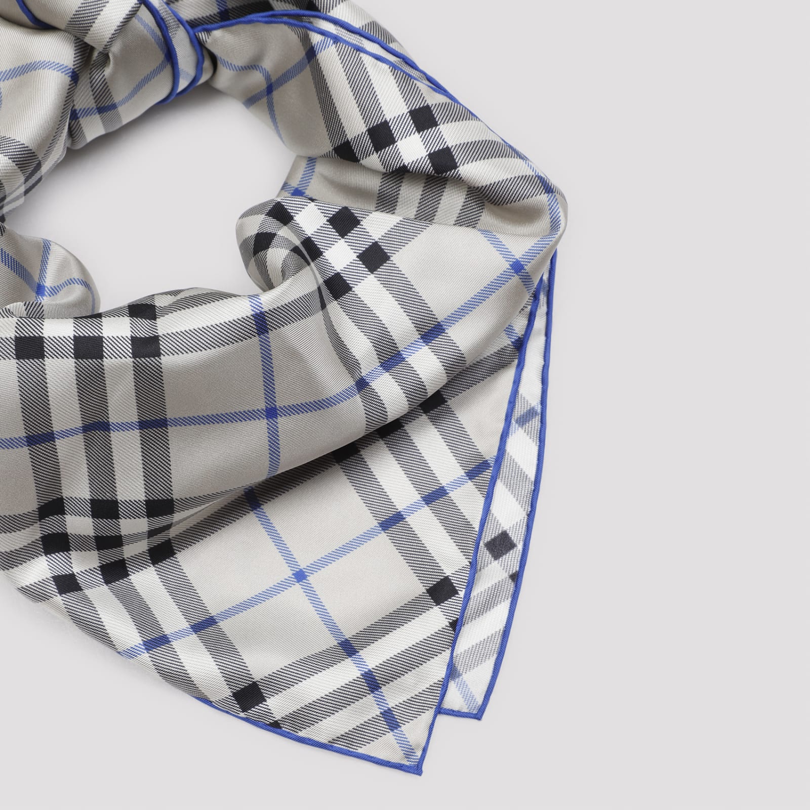 Shop Burberry Silk Scarf In Lichen