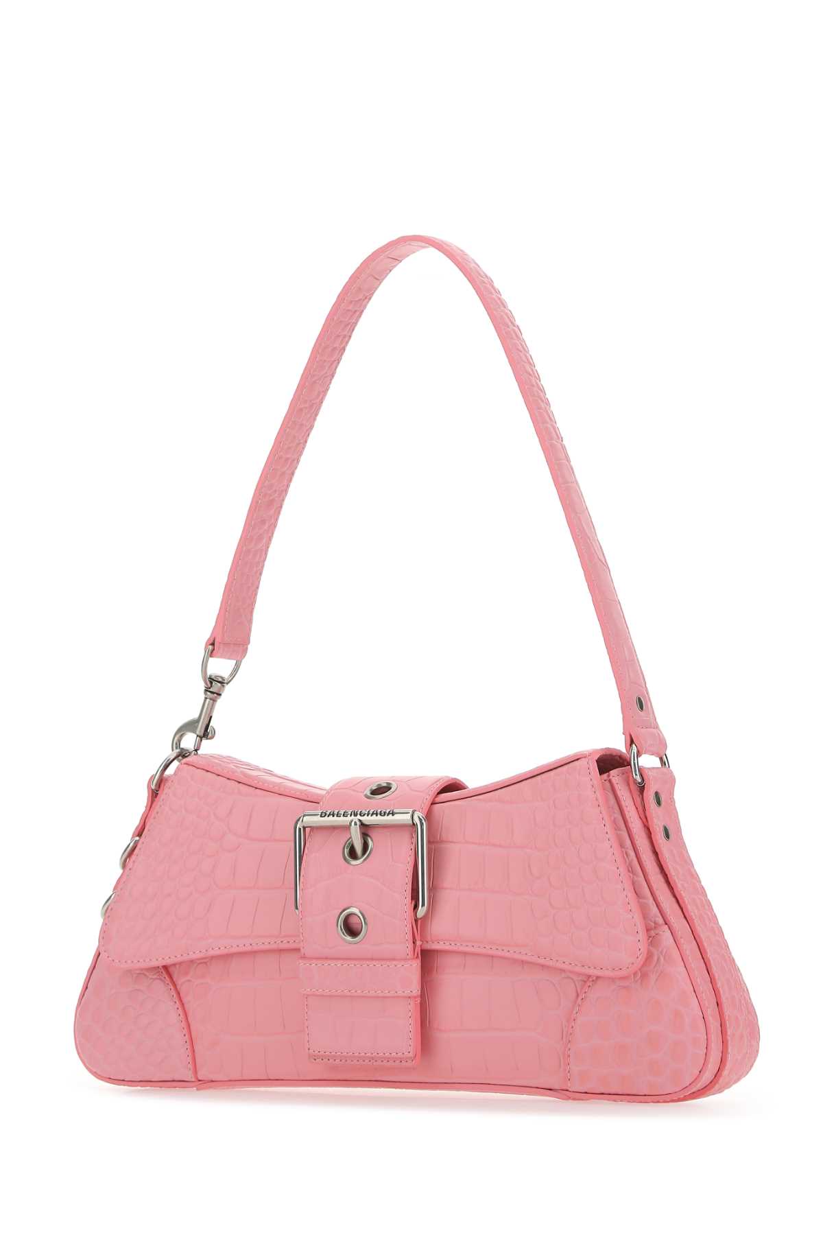 Shop Balenciaga Pink Leather Lindsay M Shoulder Bag In 5812