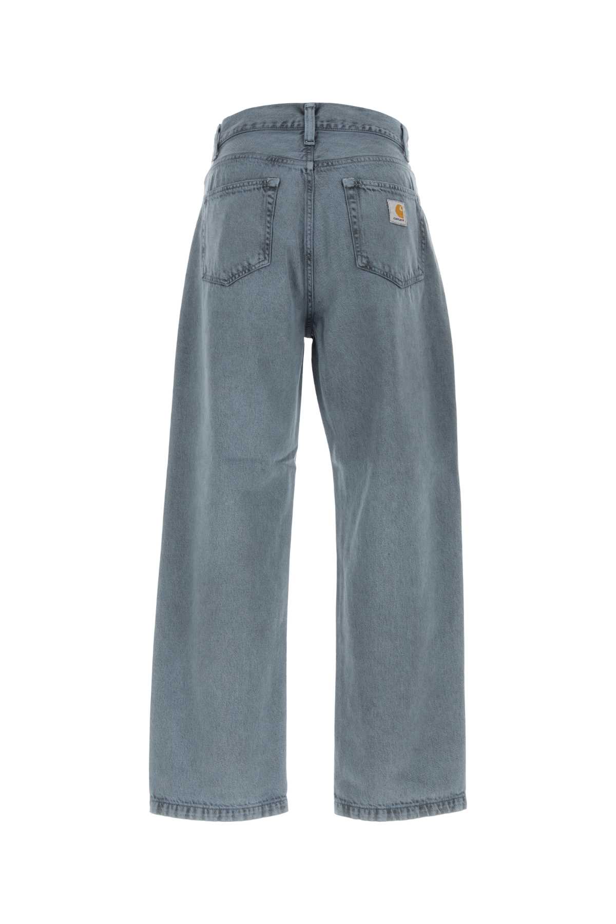 Carhartt Light Blue Denim Landon Pant In Gray