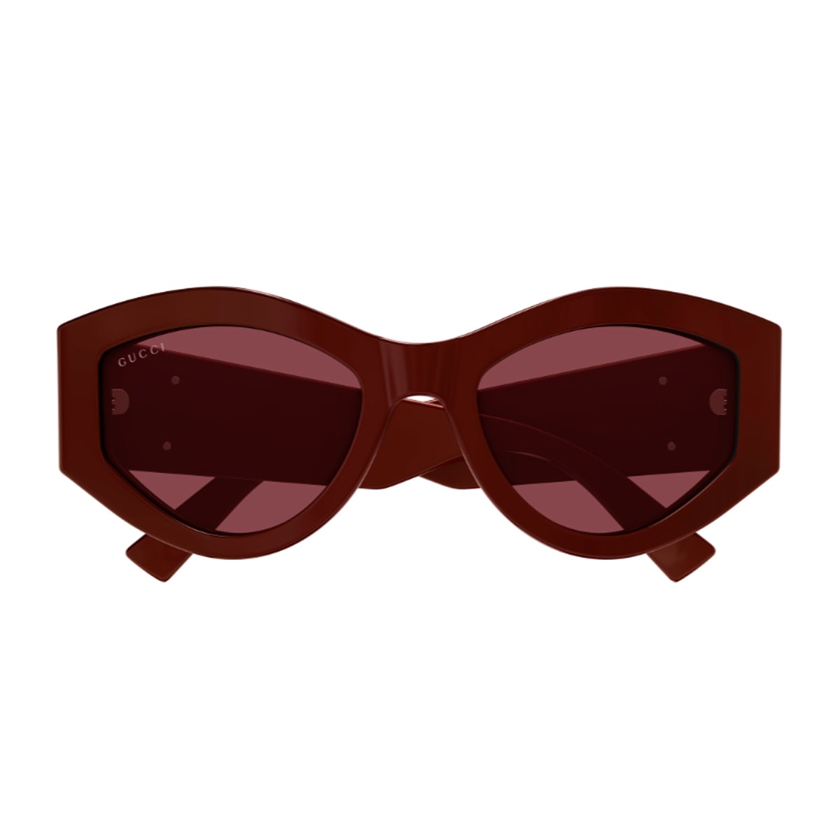 Gucci Gg1951s Linea Emblem 003 Burgundy Red Sunglasses In Burgundy