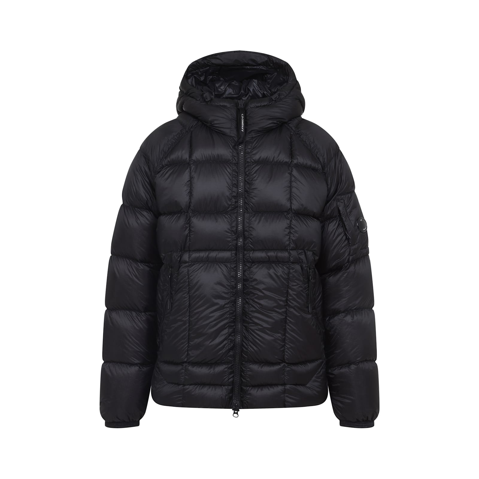 C.p. Company Medium Shell Jacket With Hood And Cuffs In Black