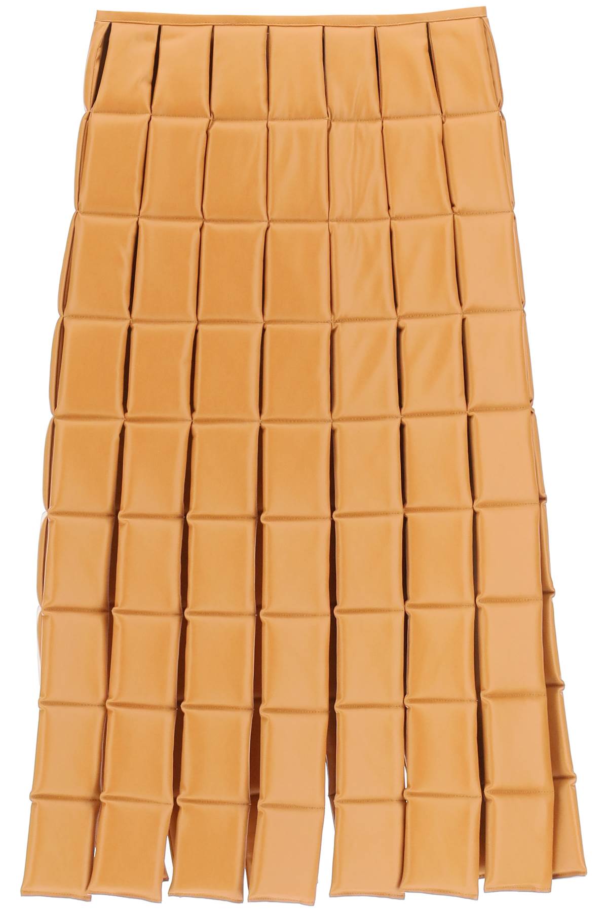 A.W.A.K.E. Mode Quilted Vegan Leather Midi Skirt