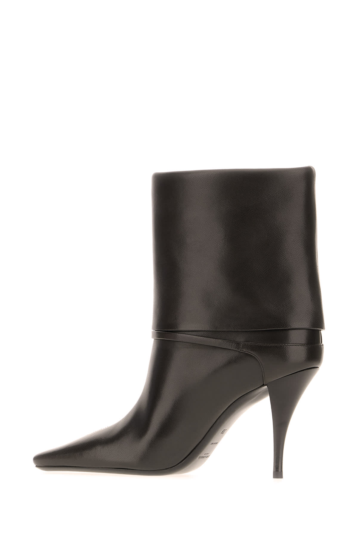 Shop Saint Laurent Dark Brown Nappa Leather Ankle Boots In Marrone