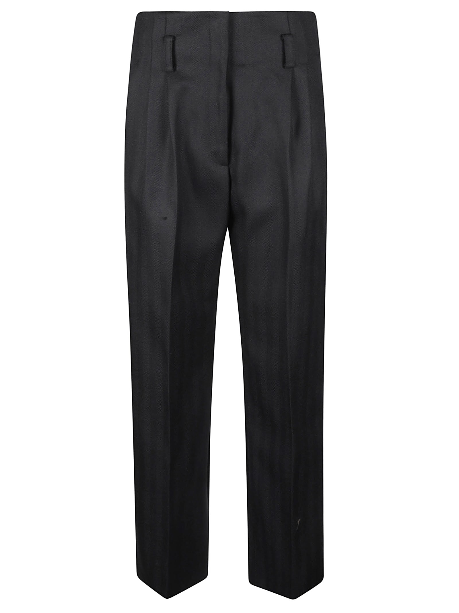 Shop Forte Forte High Waist Concealed Trousers In Black