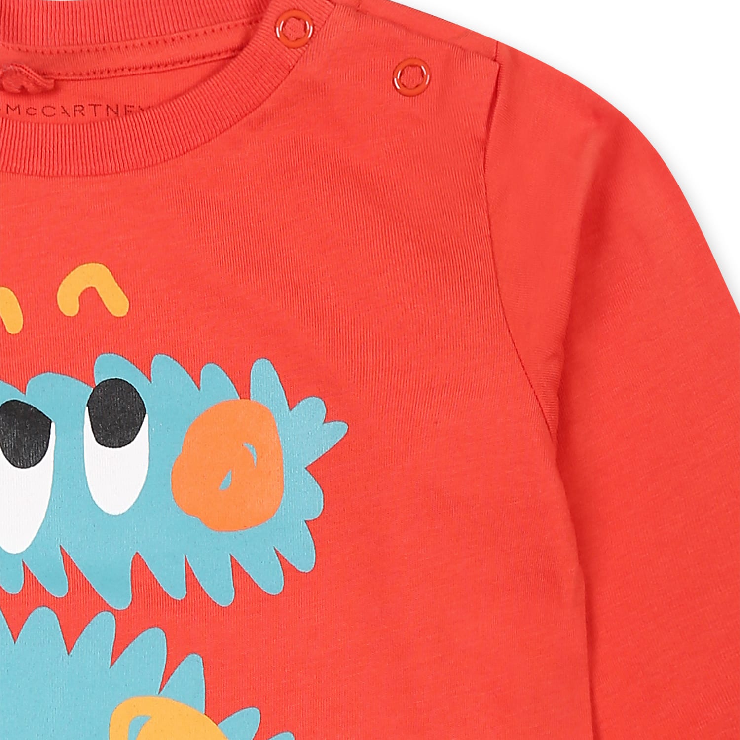 Stella Mccartney Red T-shirt For Baby Boy With Monster In Red