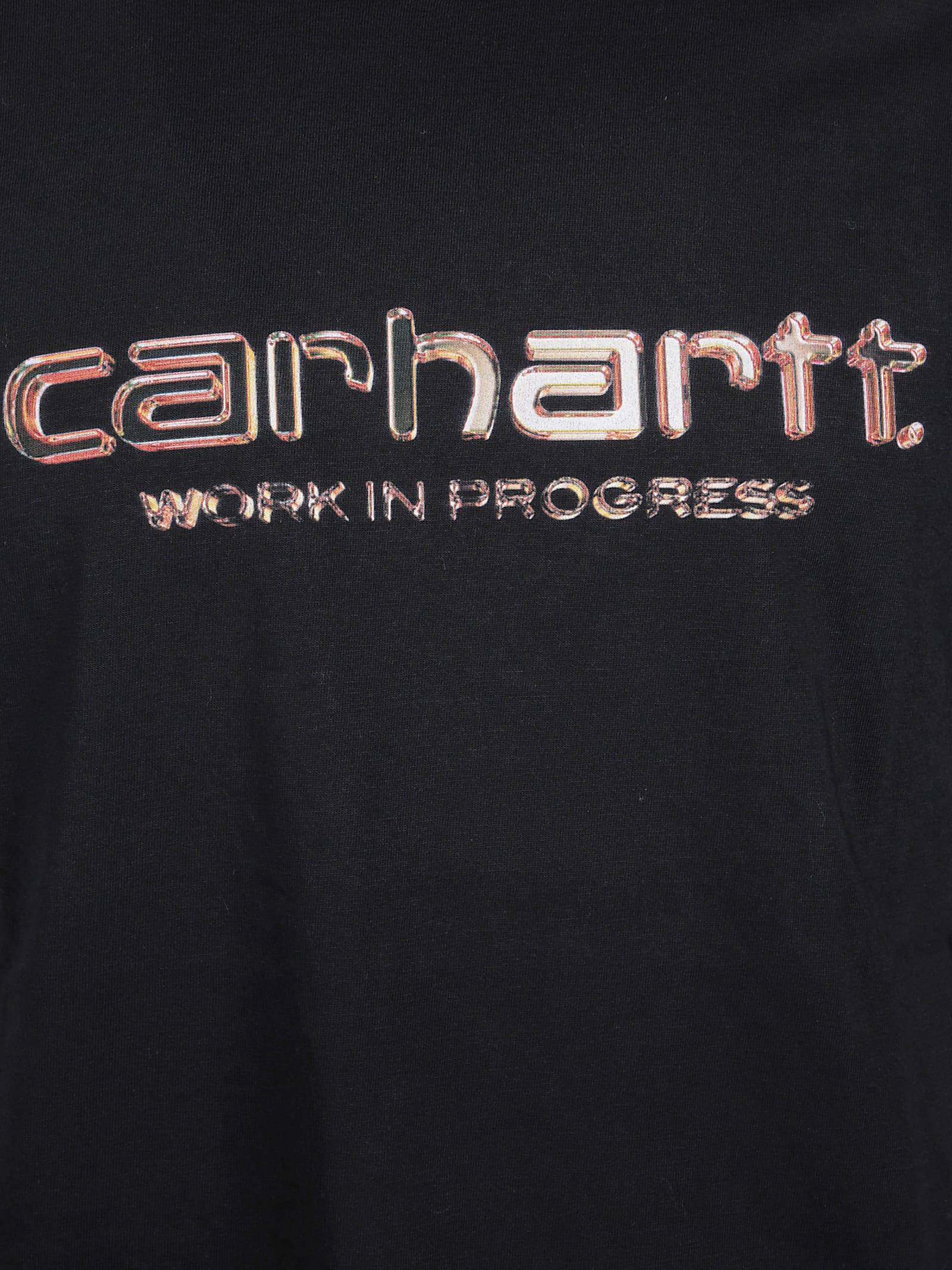Carhartt Work In Progress Solar Chrome Organic Cotton Graphic T-shirt In Black